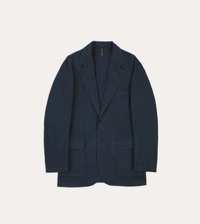 Navy Herringbone Cotton Games Blazer Mk. I Elegant Layer