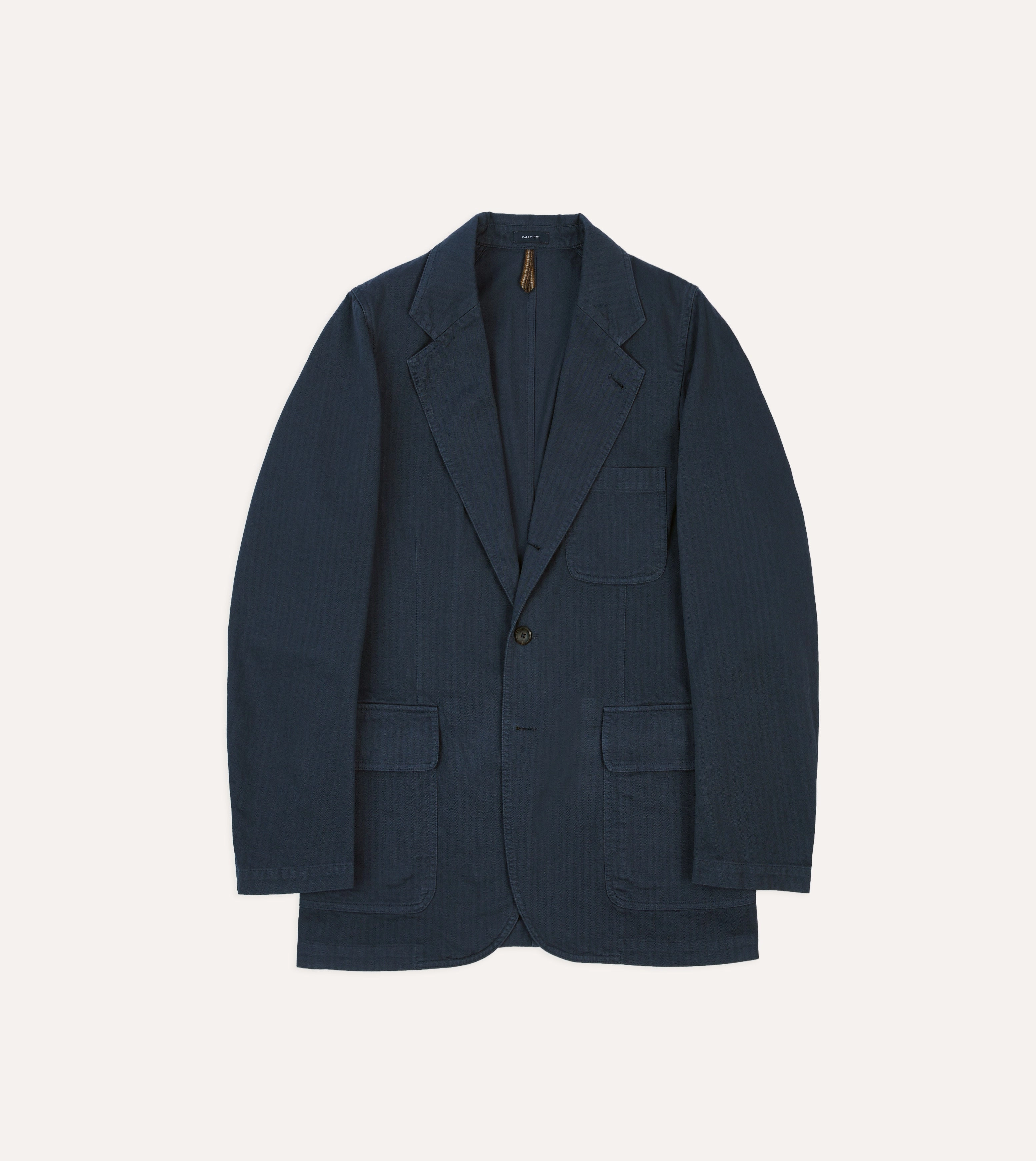 Navy Herringbone Cotton Games Blazer Mk. I Elegant Layer