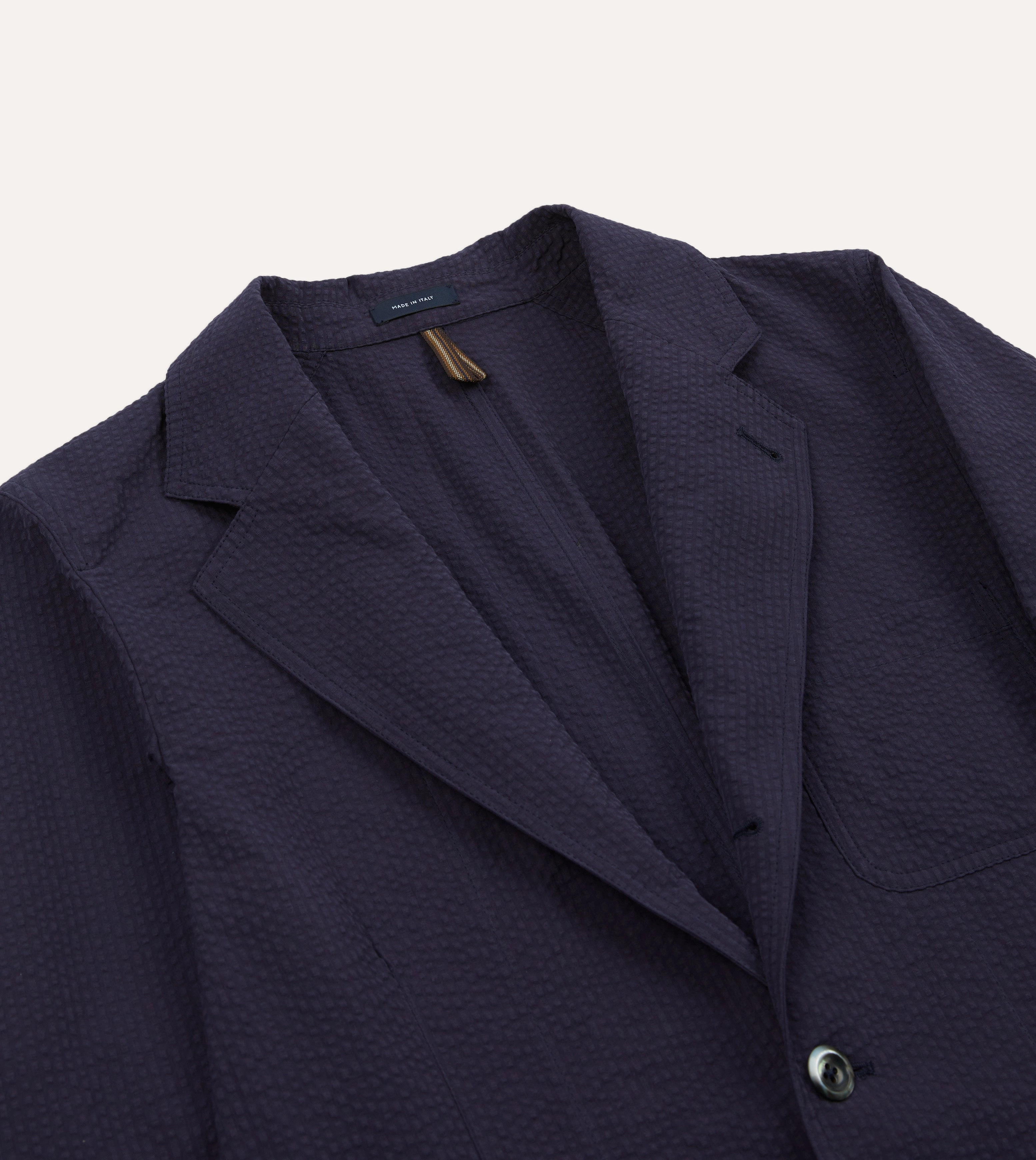 Navy Seersucker Games Blazer Mk. I Quality craftsmanship