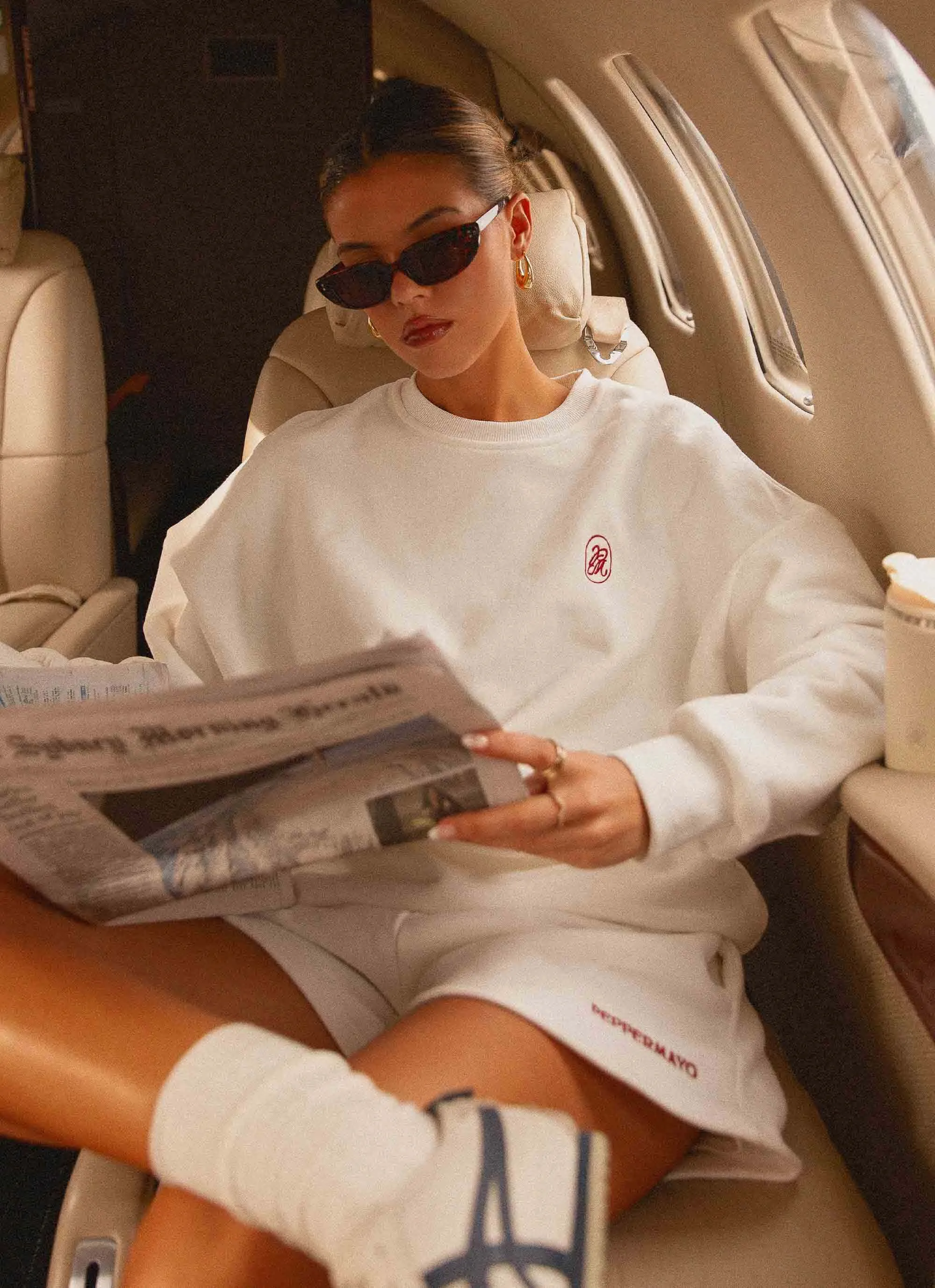 Signature Oversized Sweatshirt - Ivory Windproof Barrier Design