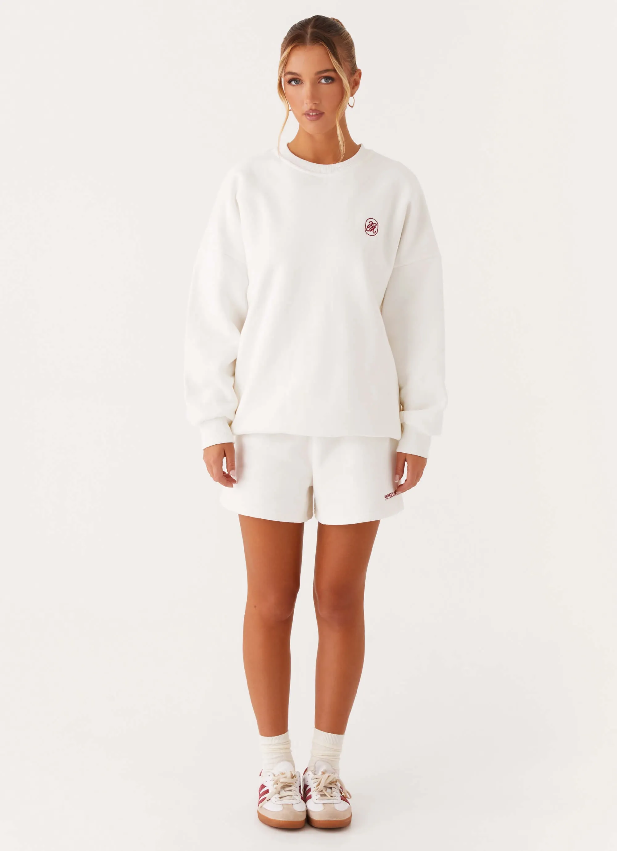 Help Weatherproof Zippers Signature Oversized Sweatshirt - Ivory