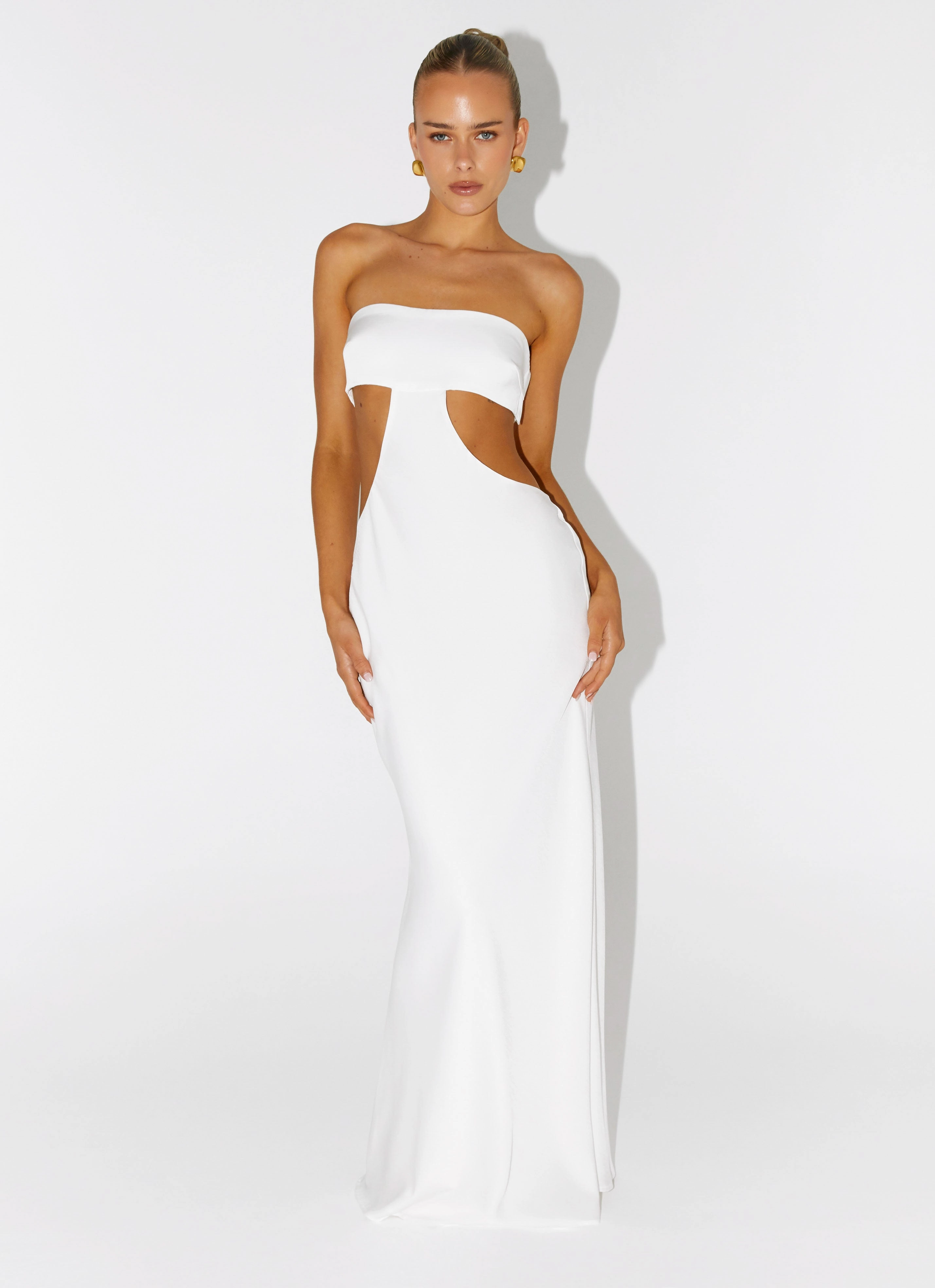 plus-size Kiss Me Cut Out Maxi - Ivory