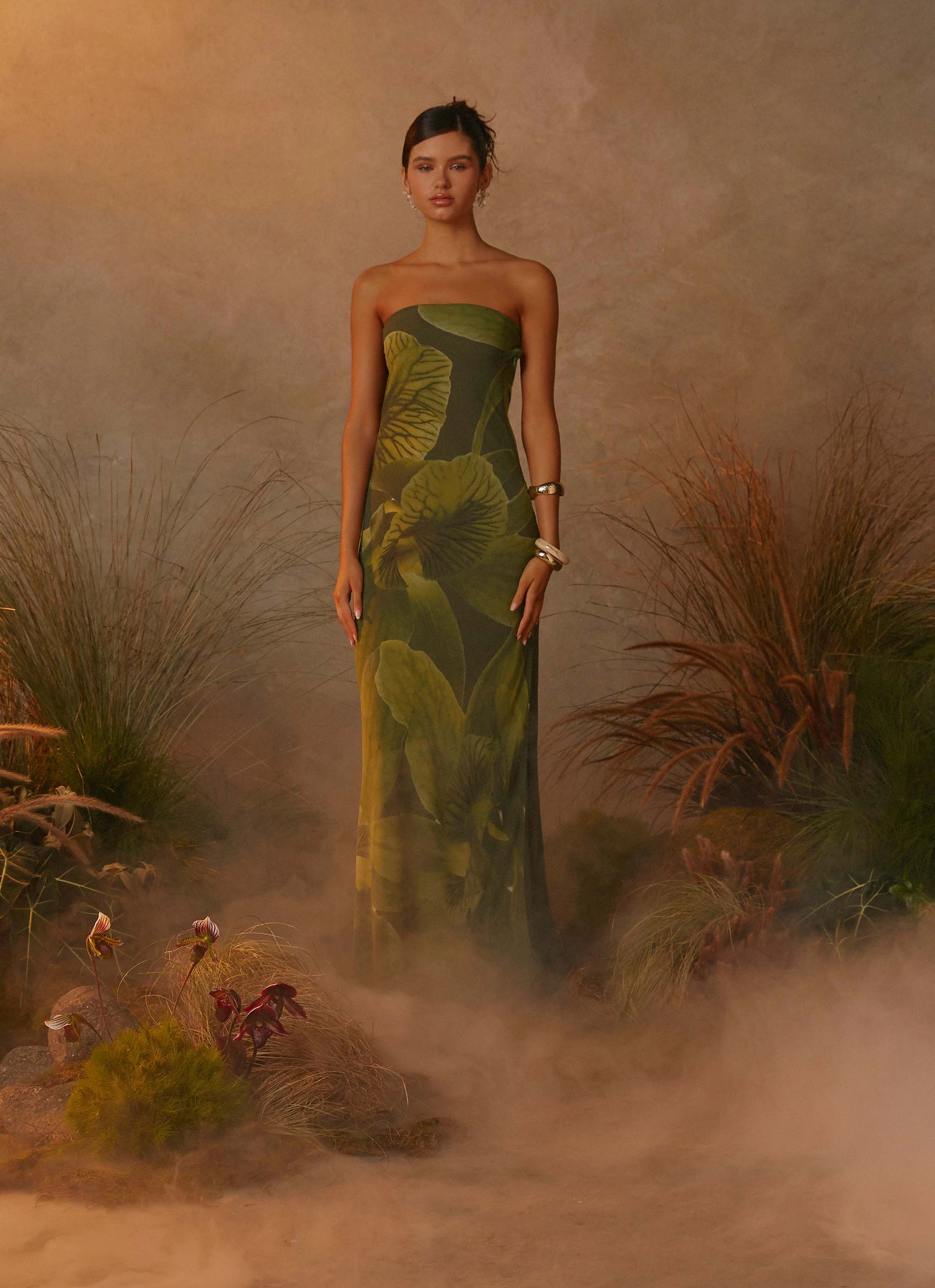 Nettle Maxi Dress - Tropic Floral Light Weave