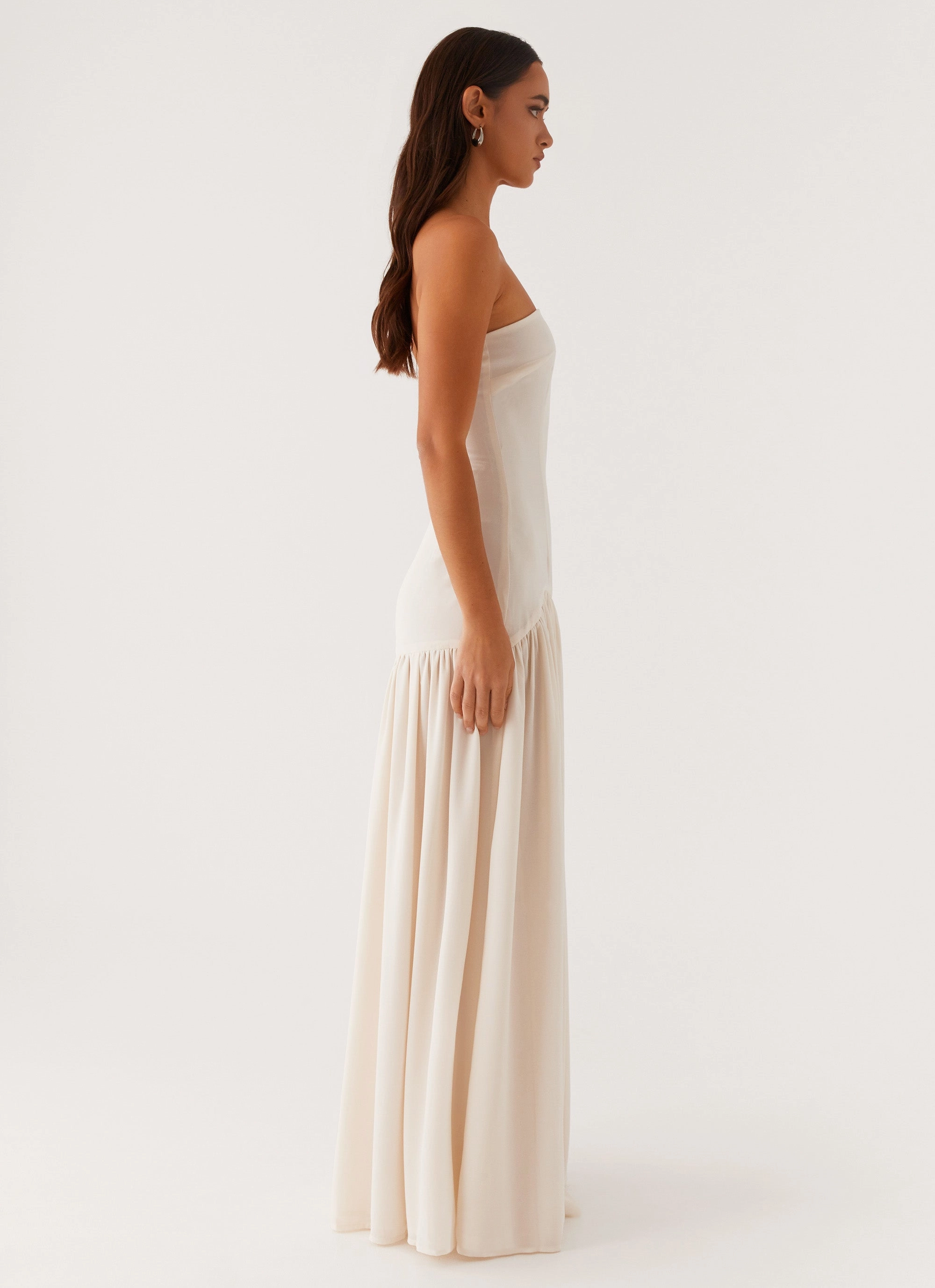 Eden Strapless Maxi Dress - Ivory Gender Free Elegant formal outfit