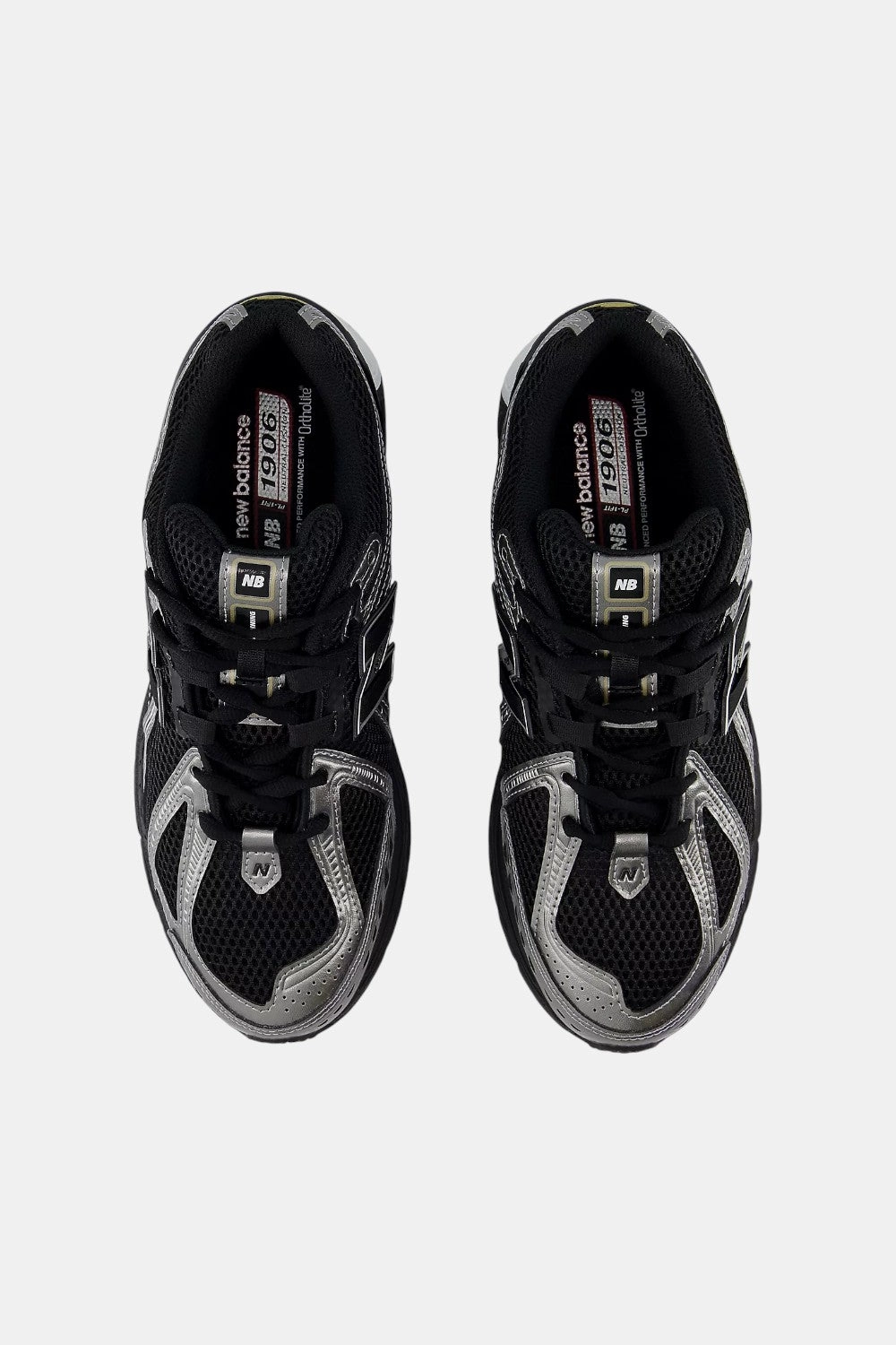 Fashion Active Lightweight Material New Balance 1906R in Black, Silver and Gold Metallic