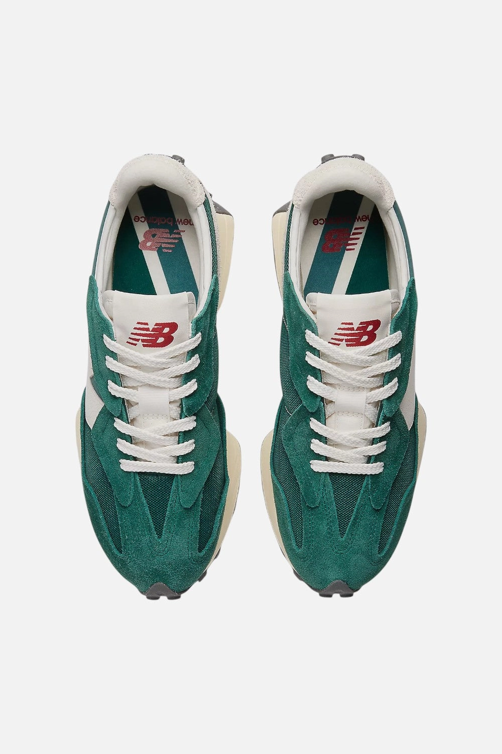 Impact Resistant Toe Cap Rubber Tread New Balance 327 in Marsh Green - Unisex