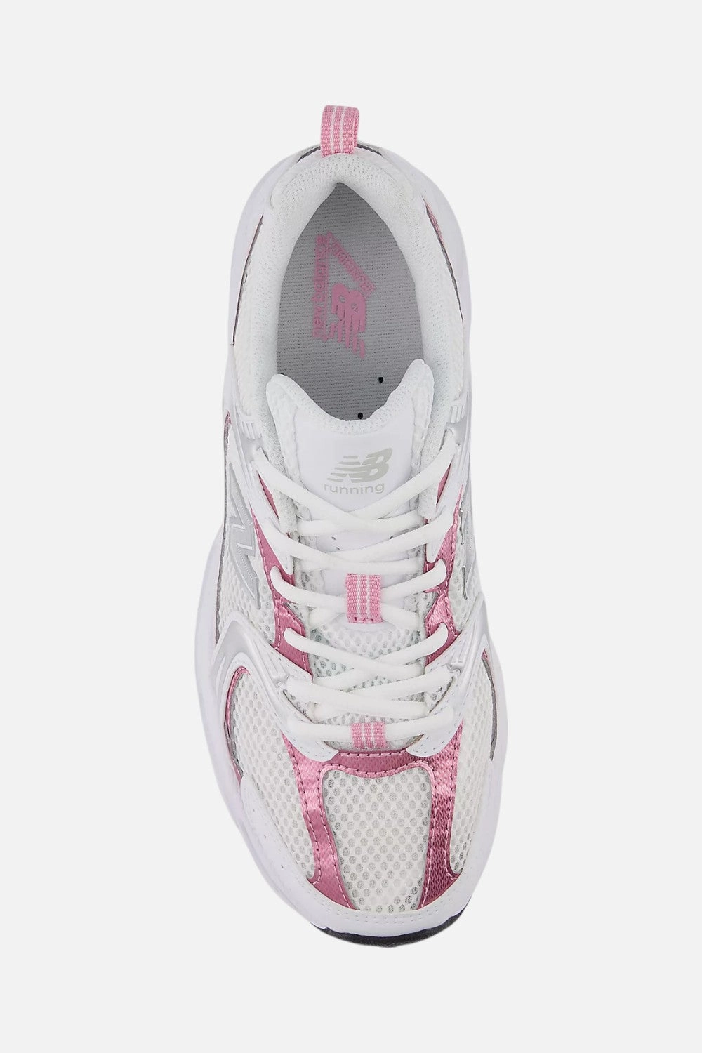 New Balance 530 in White Pink Sugar - Unisex Rolling Motion Geometry Zip   Up
