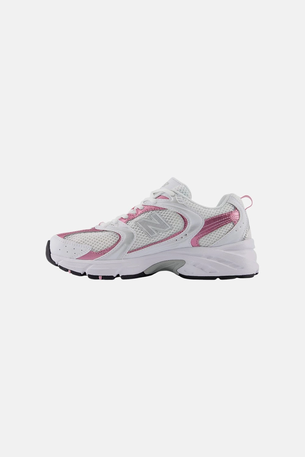 Wide Footbed Walk Boost New Balance 530 in White Pink Sugar - Unisex