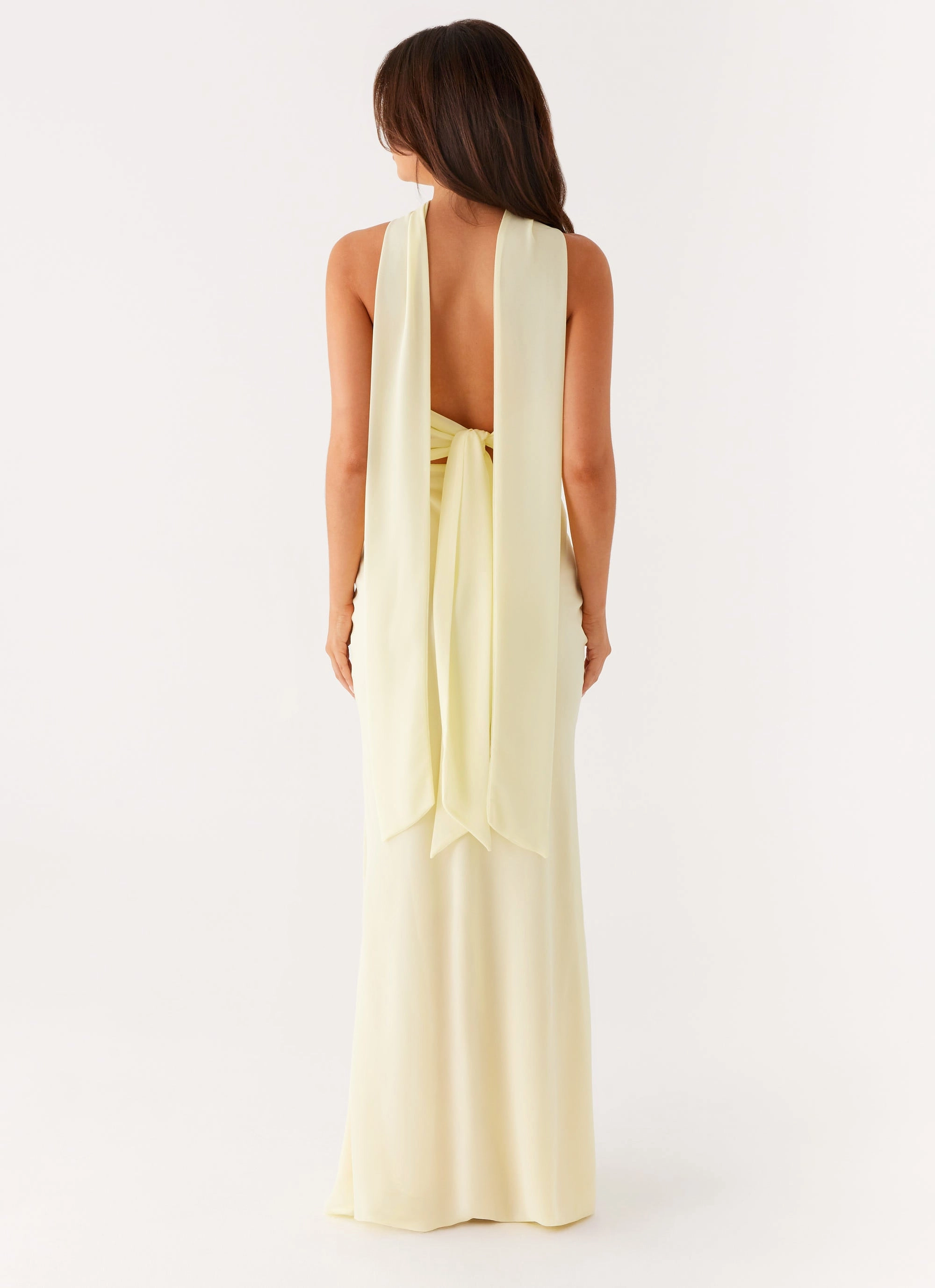 New Light Maxi Dress - Yellow Side Slit