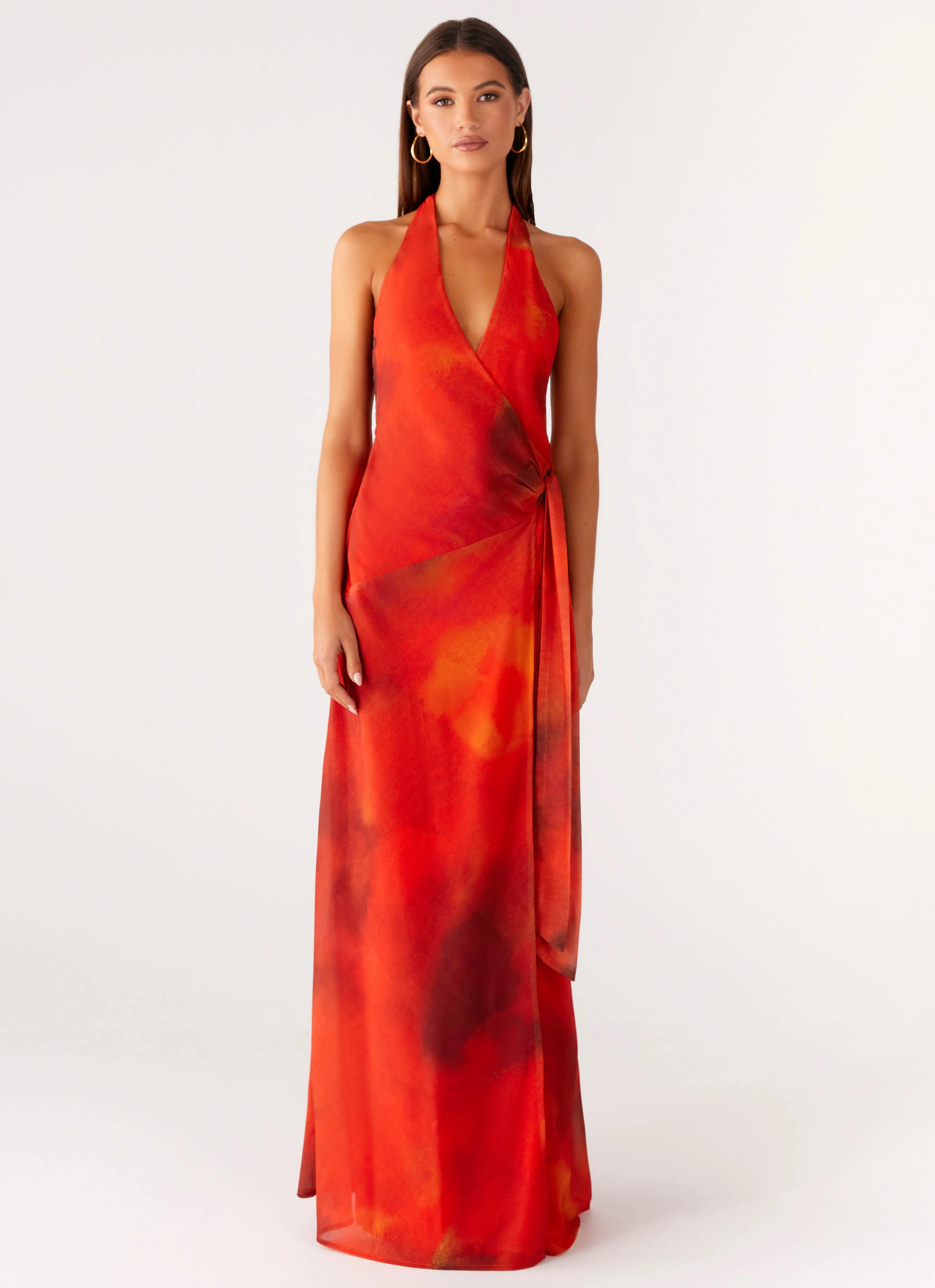 So Chic Maxi Dress - Scarlet Blur Dressy Yet Comfortable Mood Casual