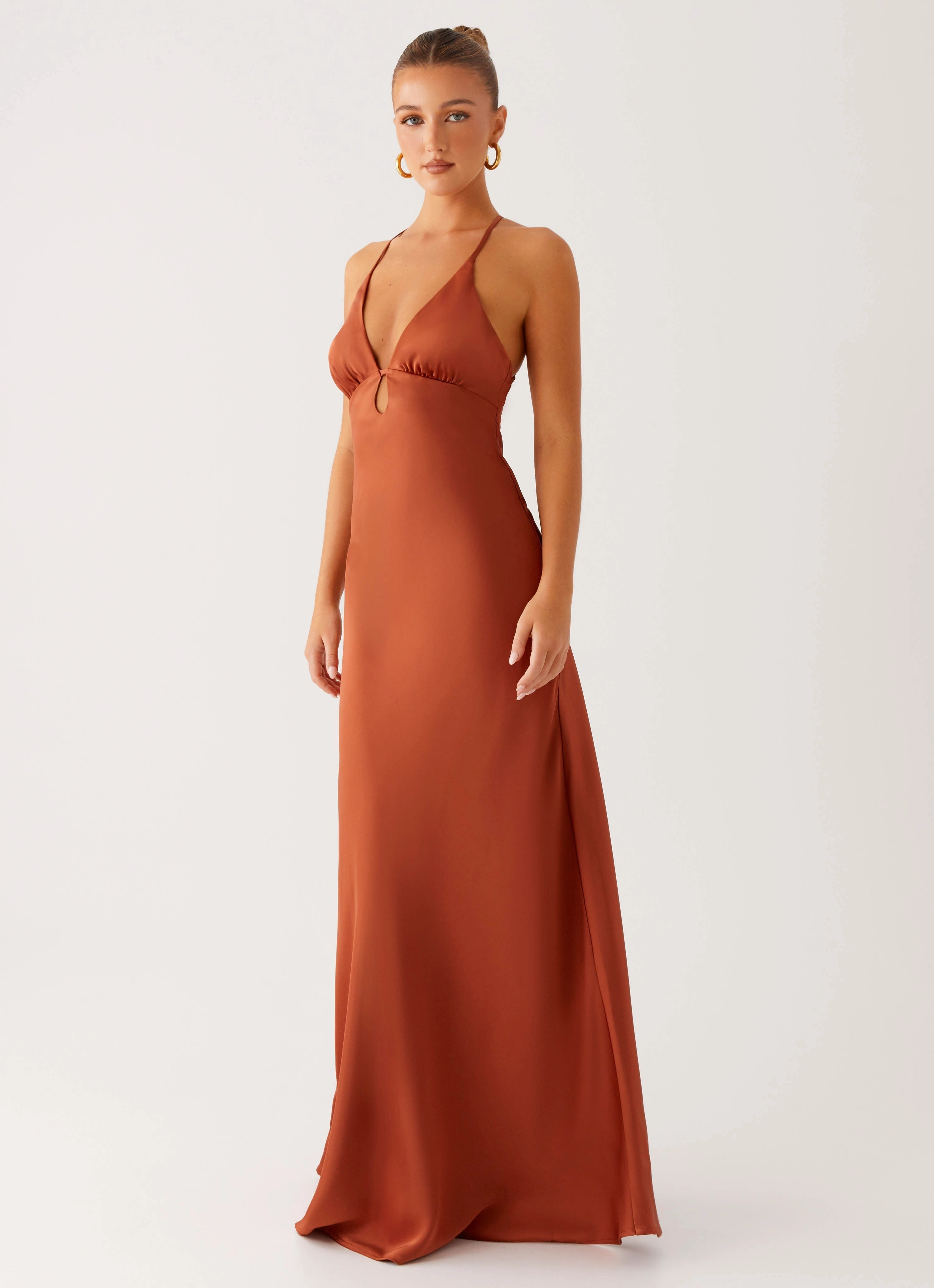 Shine Soft Sundowner Maxi Dress - Rust