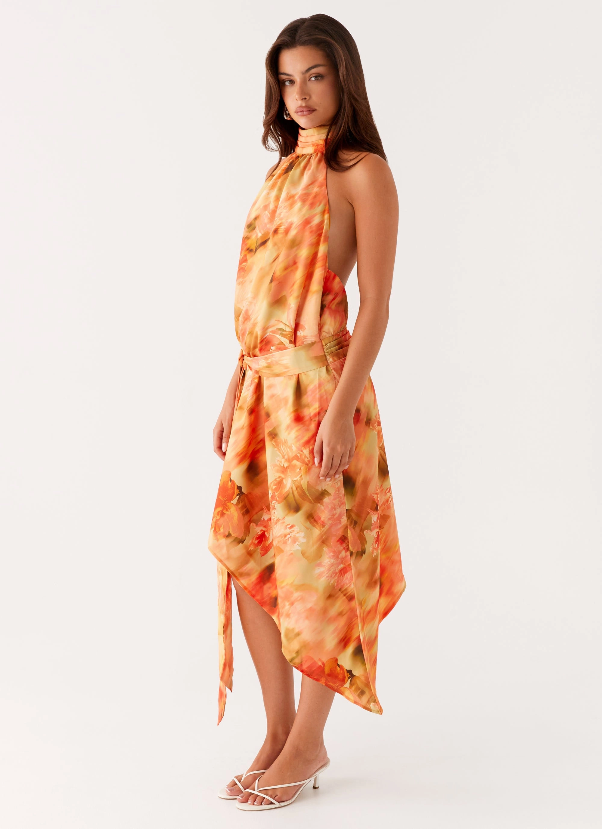 Subtle Mood Lou Midi Dress - Sunset Floral