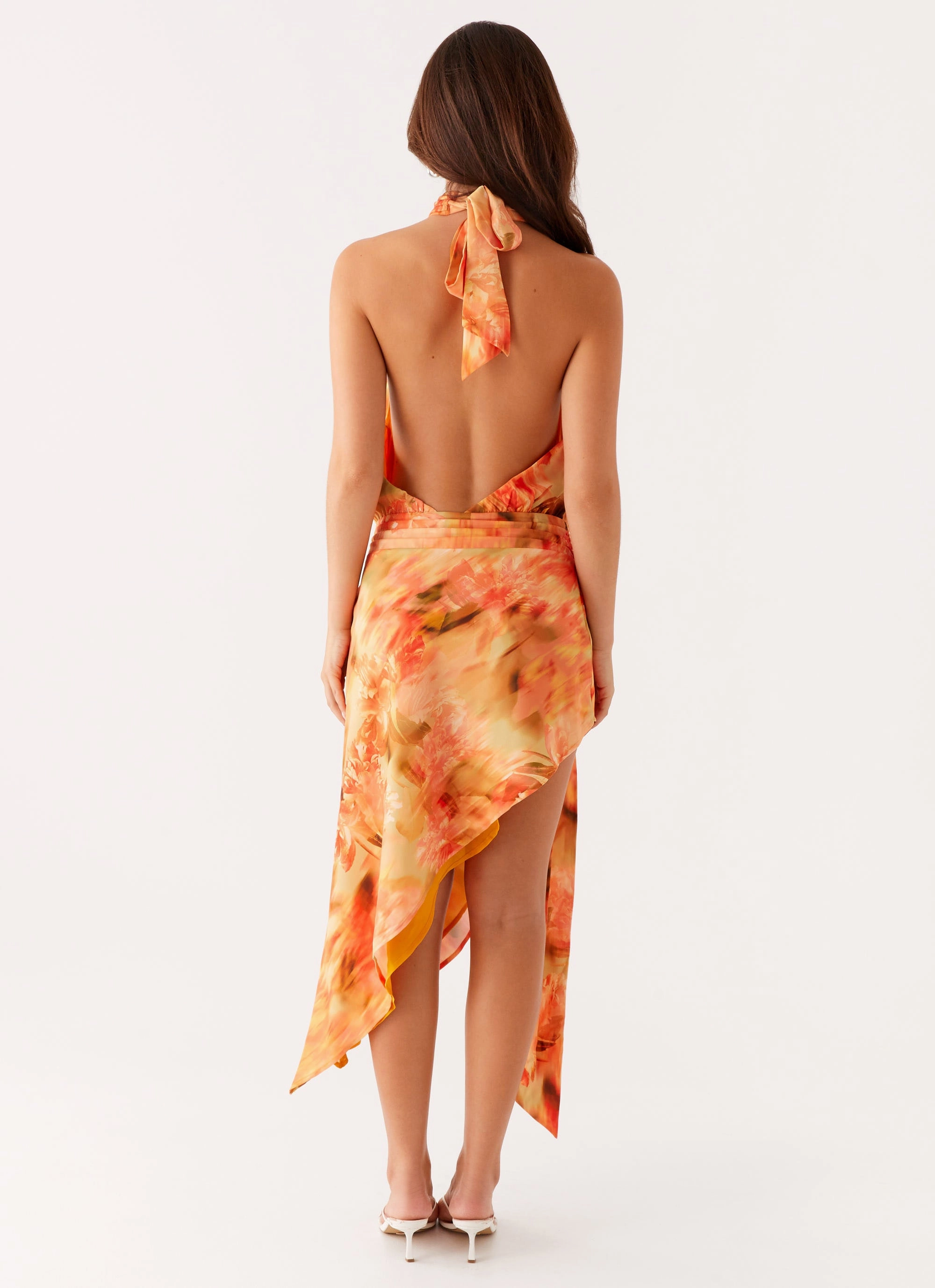 Formal Aura Lou Midi Dress - Sunset Floral
