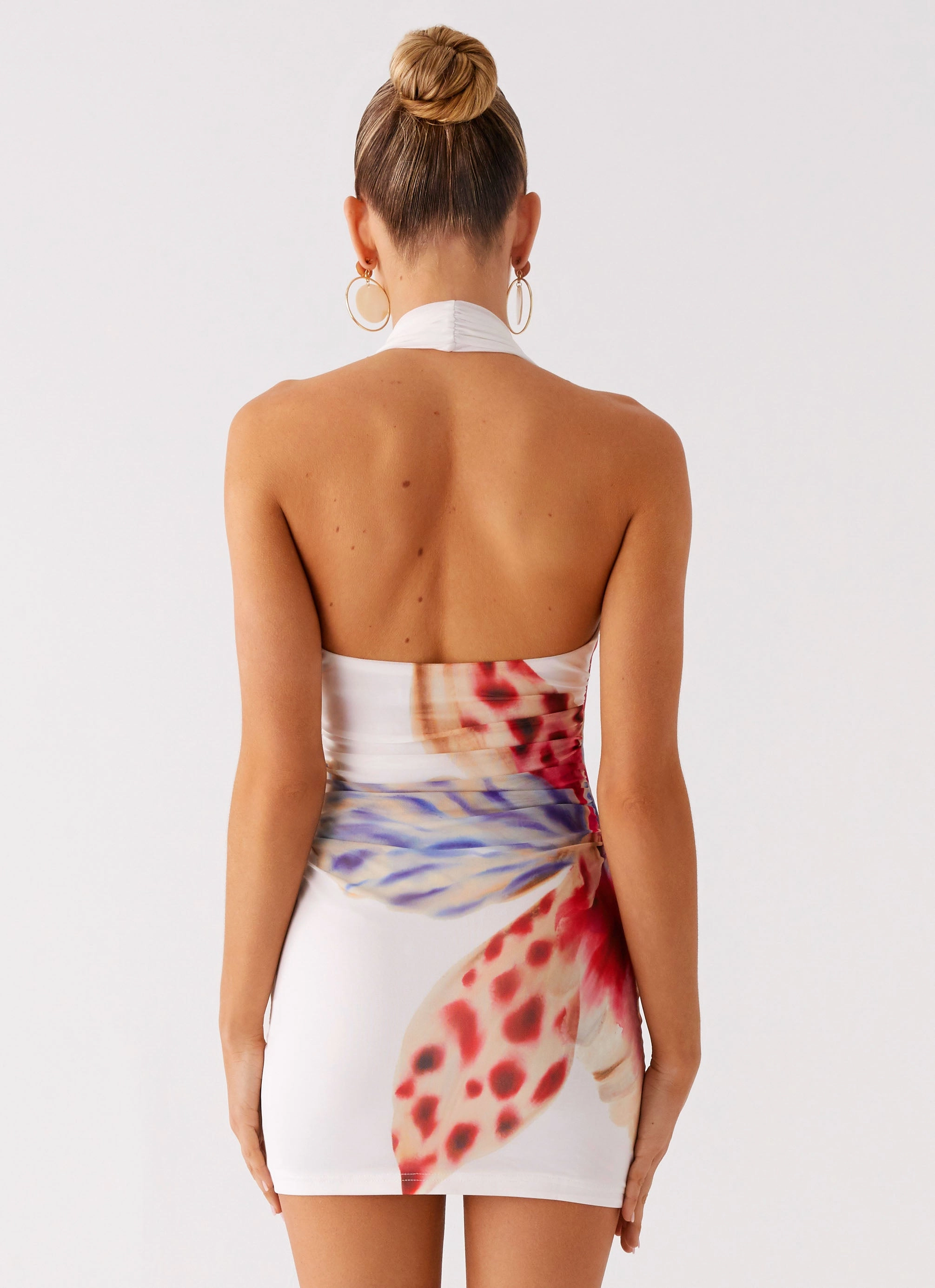 No Time Mini Dress - White Sea Bloom Gift-Worthy