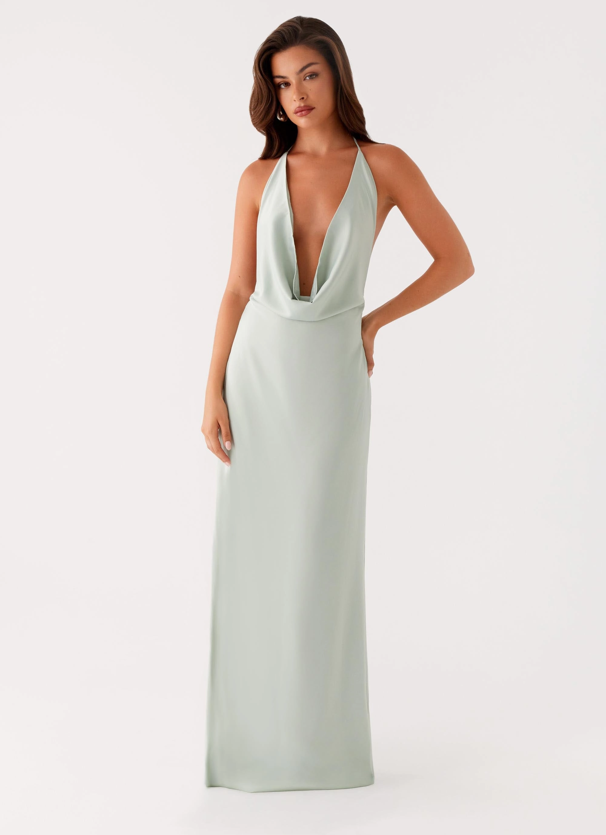 Peach Tone Noemi Maxi Dress - Sage