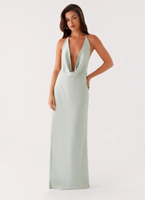 Peach Tone Noemi Maxi Dress - Sage