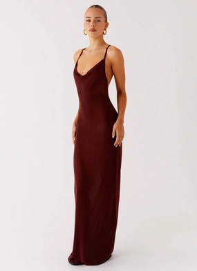 Nomad Muse Maxi Dress - Chocolate Smooth Detail All-Purpose Comfort