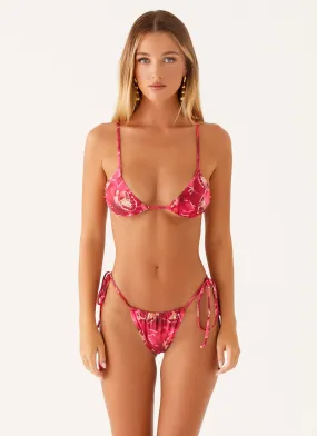 stain resistant coating Calista Bikini Top - Orchid Pink
