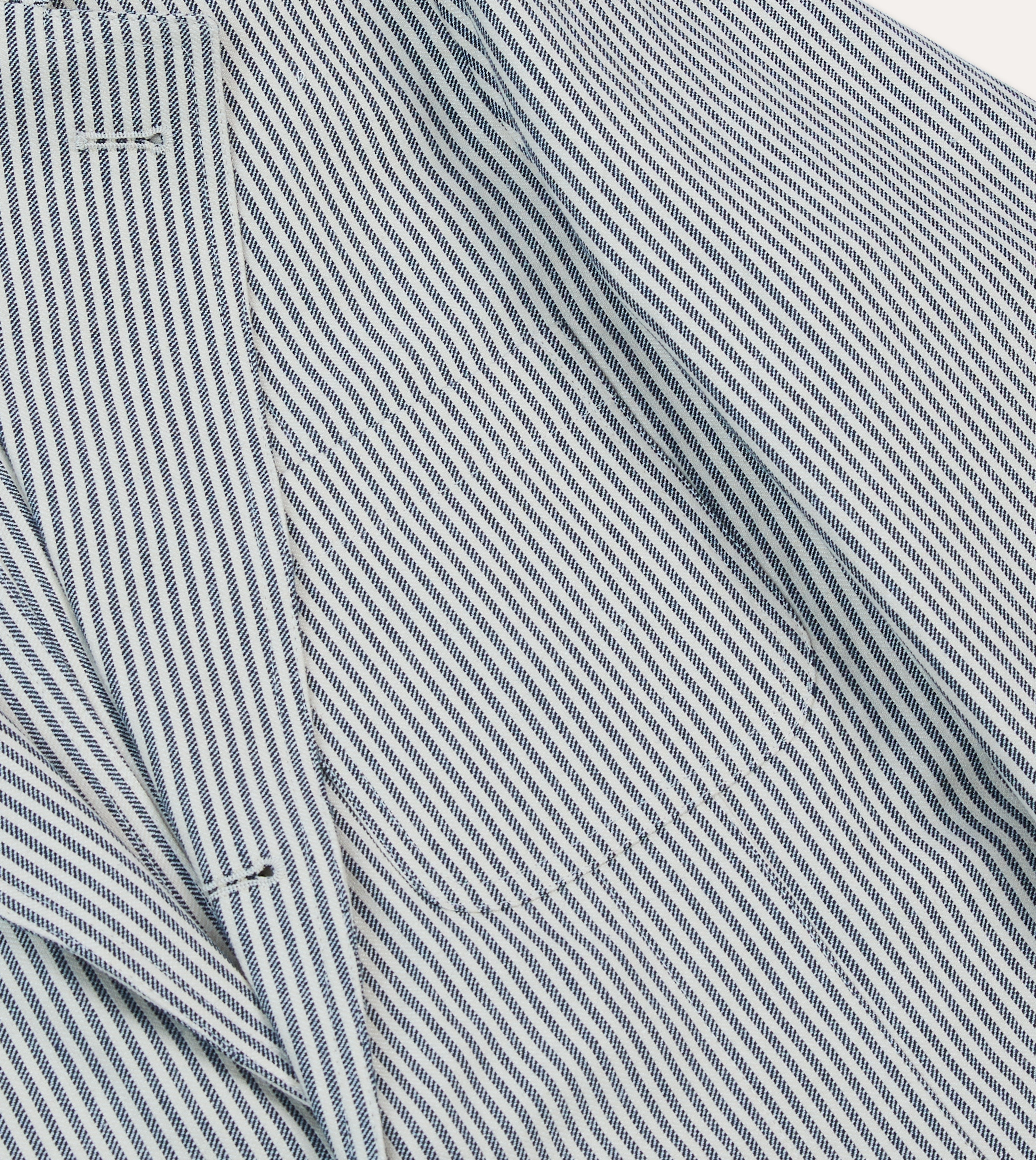 Perfect Cut Navy Ticking Stripe Cotton Linen Games Blazer Mk. I