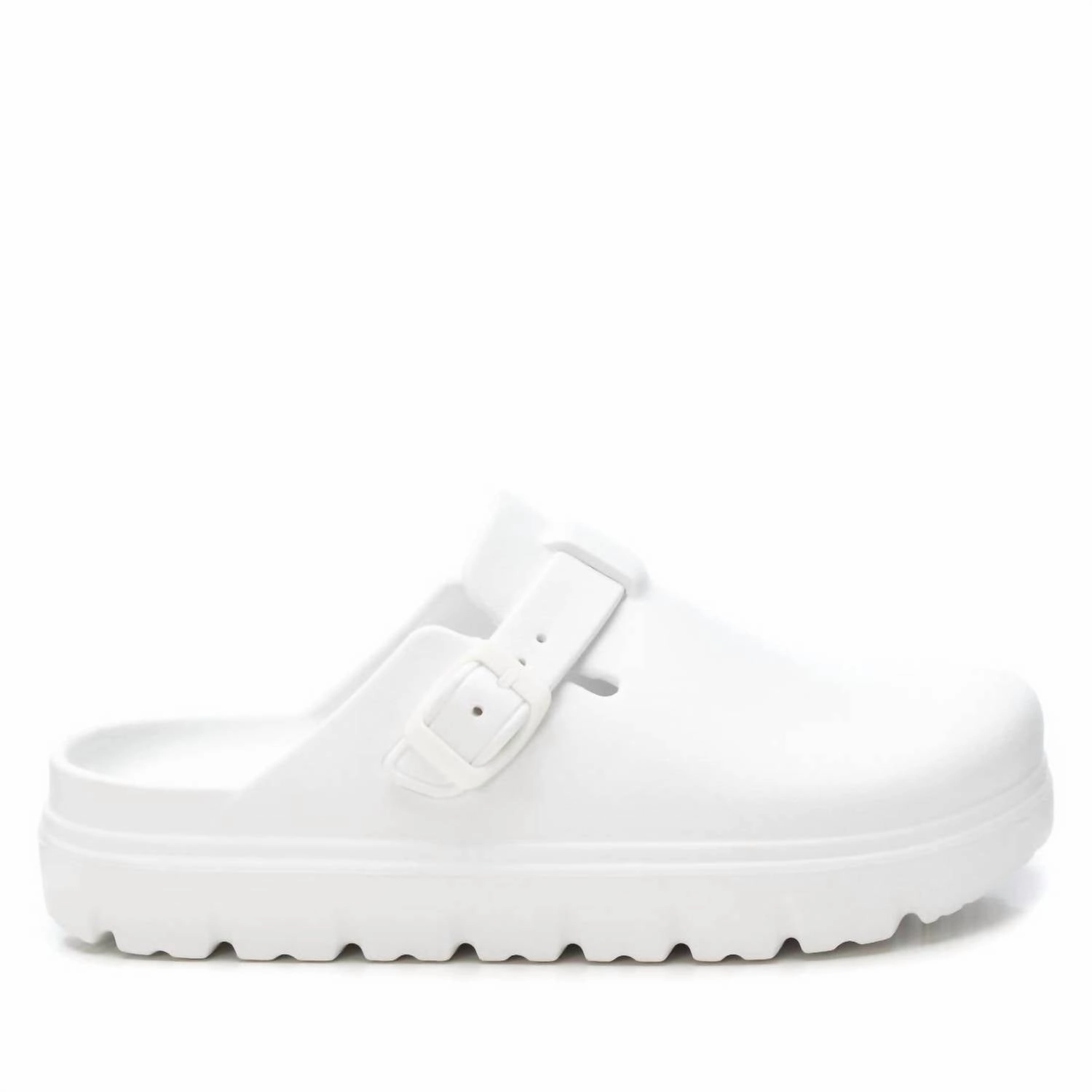Women's Rubber Clog Shoes In White Easygoing Footwear