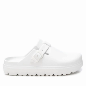 Women's Rubber Clog Shoes In White Easygoing Footwear