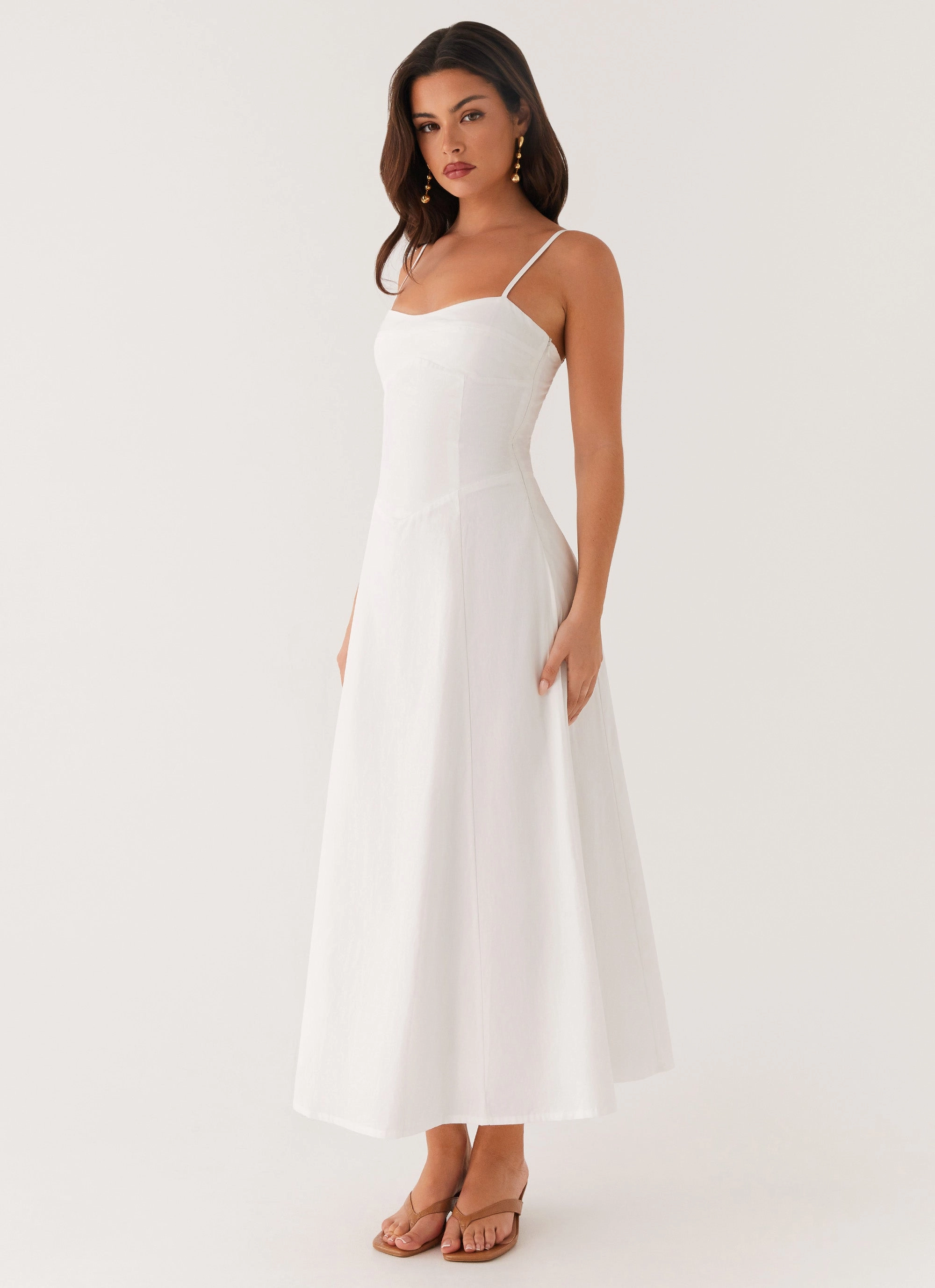 Noosa Midi Dress - White Chic Balance Grace Flow