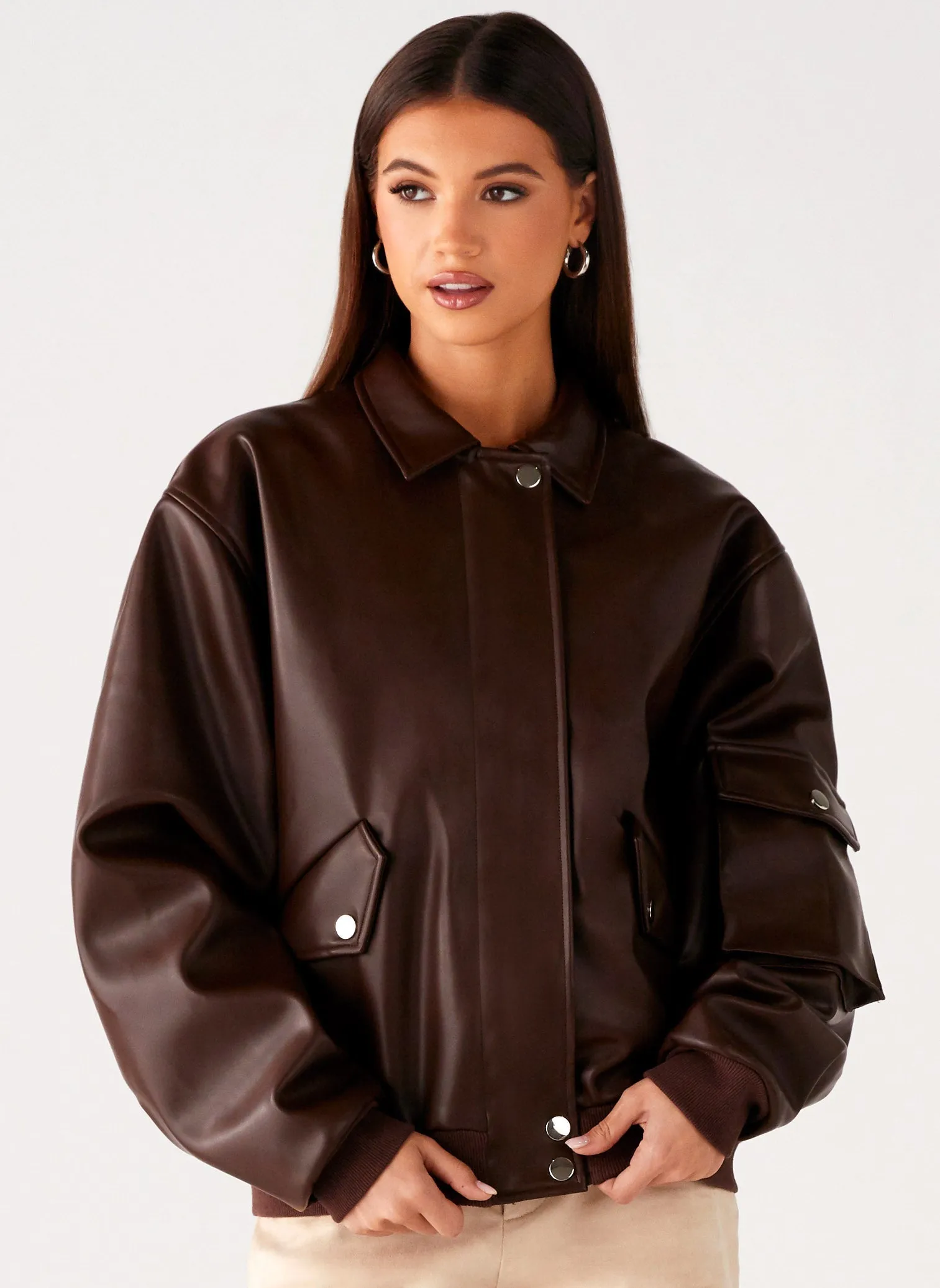 Jog Glasses Indara Bomber Jacket - Chocolate
