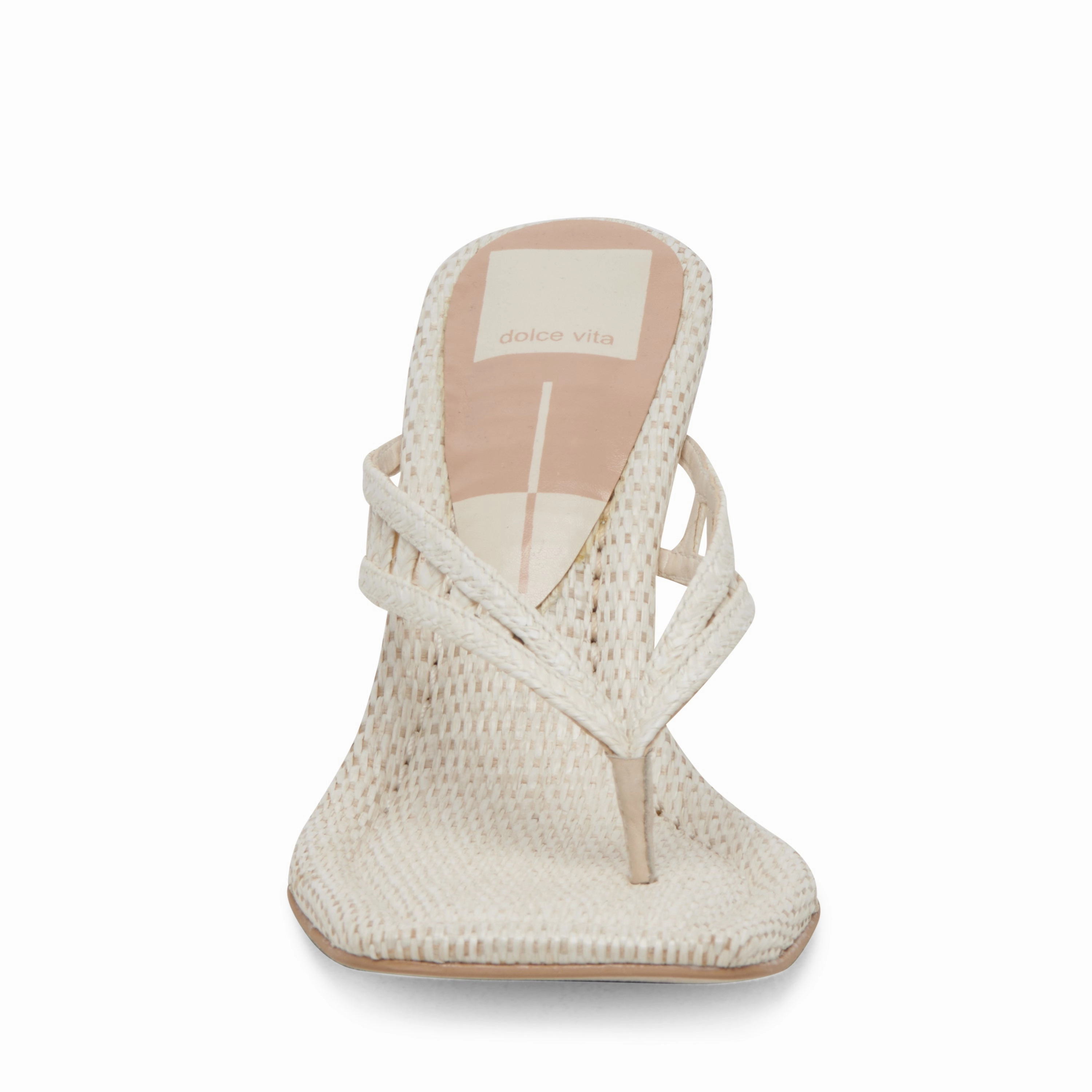 Nullah Wedges - Oatmeal Raffia Glamorous Heeled Boots Comfortable Backstrap