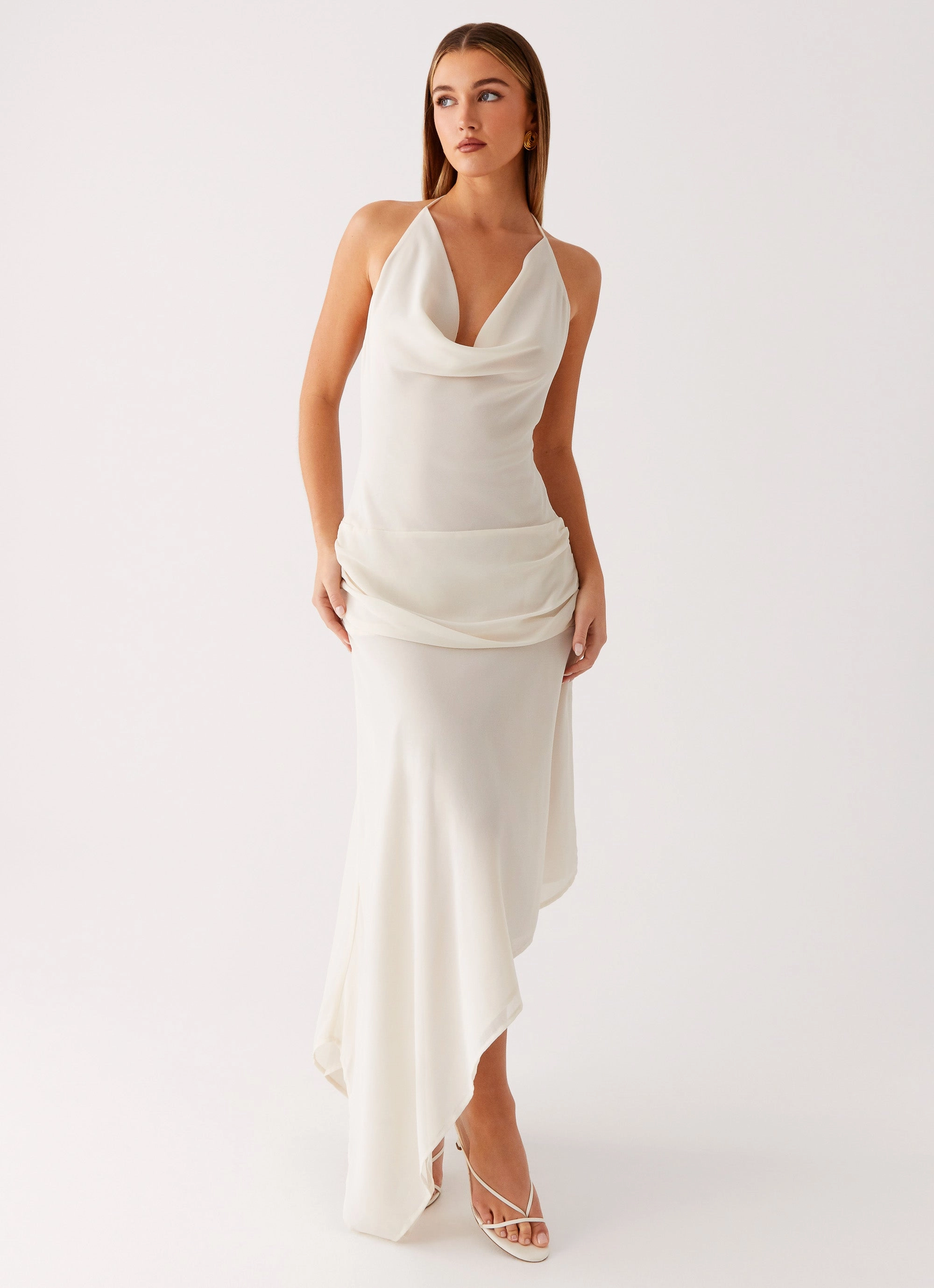 Nyra Midi Dress - Cream Chill Design