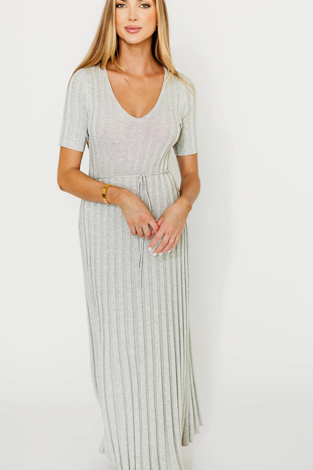 Oakley Ribbed Maxi Dress in Heather Grey -Bump Friendly *Final-Sale* Chill Style