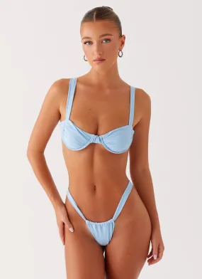 Gala Underwire Bikini Top - Sky Blue Sandy Shores