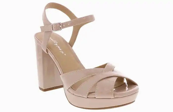 Grip Support footbed cushioning Jellypop Elenore Women??s Dress Heel-Natural