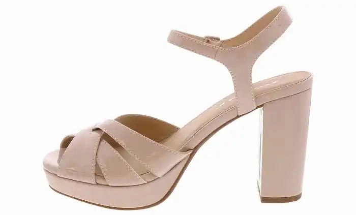 Jellypop Elenore Women??s Dress Heel-Natural Sunset Stroll Seamless Edge Finish