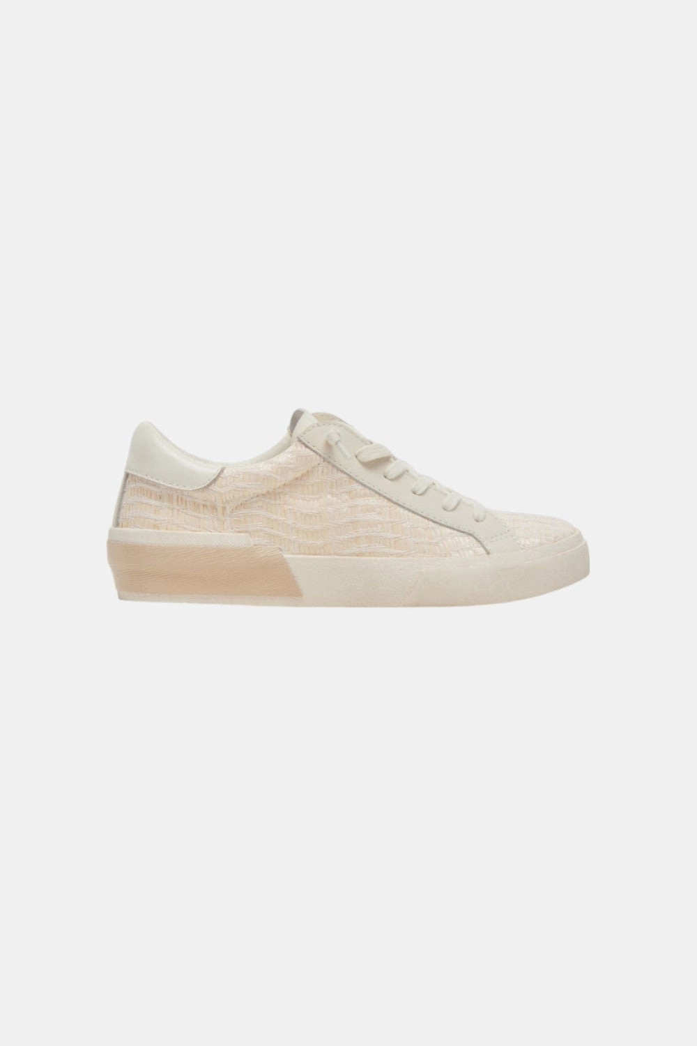 Adjustable Dolce Vita Zina Sneakers in Bone Raffia