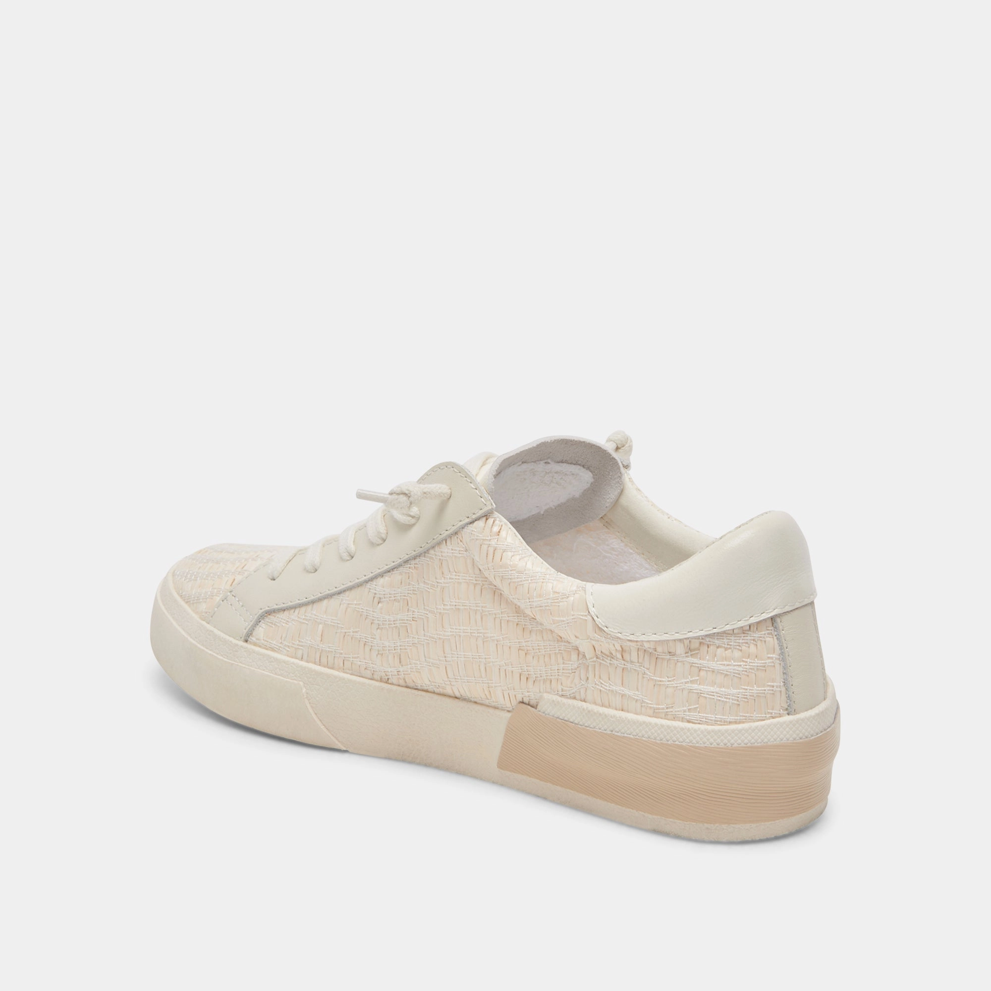 Active Arch Fit Dolce Vita Zina Sneakers in Bone Raffia