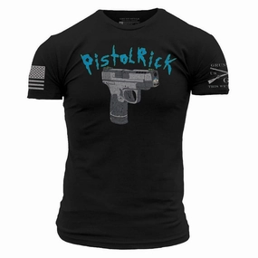 Pistol Rick T-Shirt - Black Easy Wear Look TemperatureRegulating