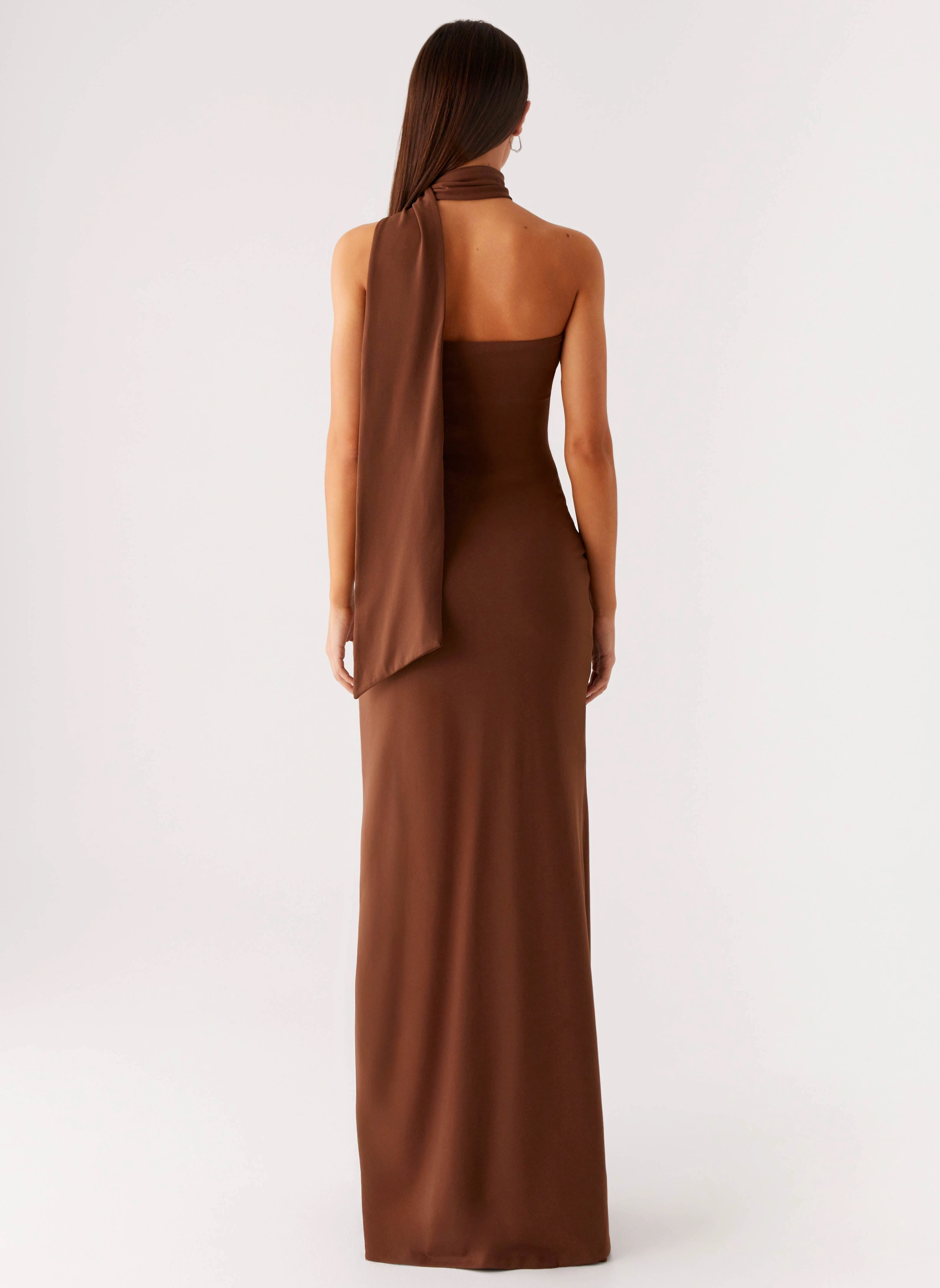 Fresh Appeal soft fit Olive Bloom Maxi Dress - Chocolate