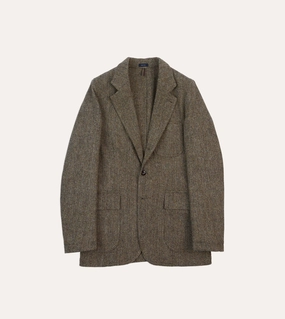 Olive Herringbone Harris Tweed Games Blazer Mk. VII Tailored Business Wear Business Wearable