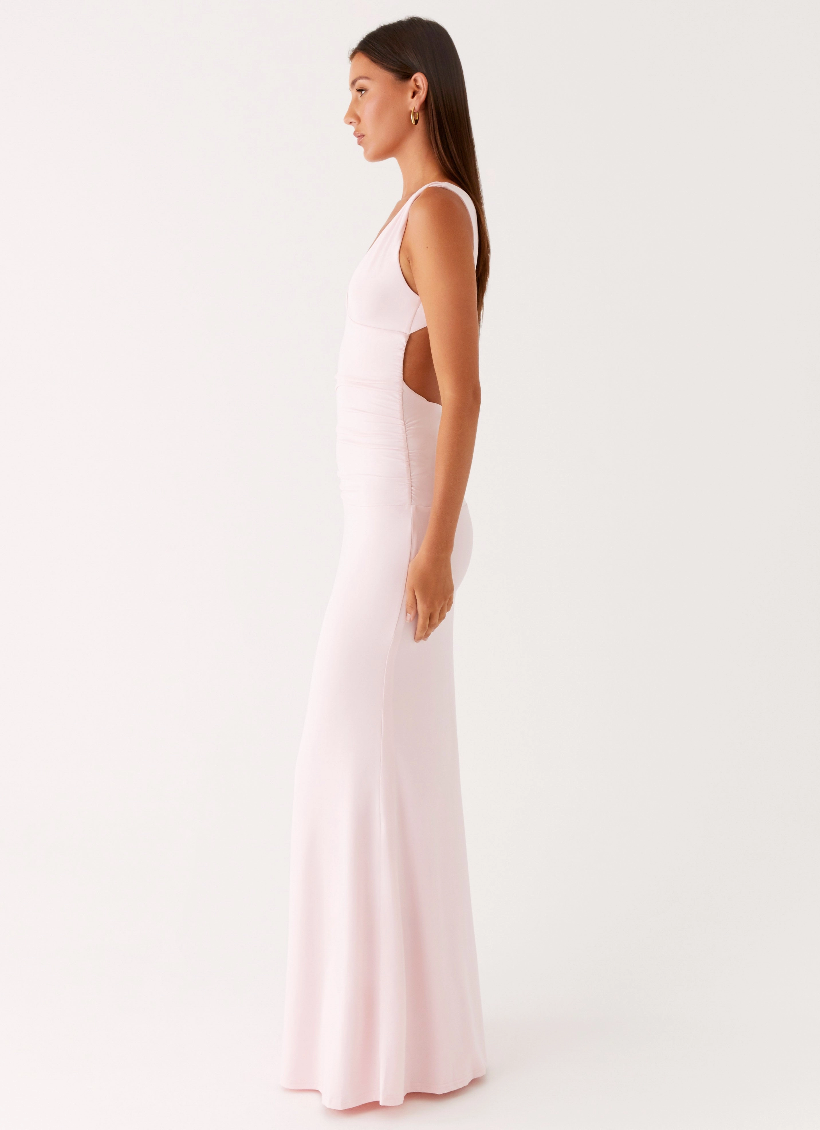Cherry Sky Maxi Dress - Baby Pink Sunset Glow