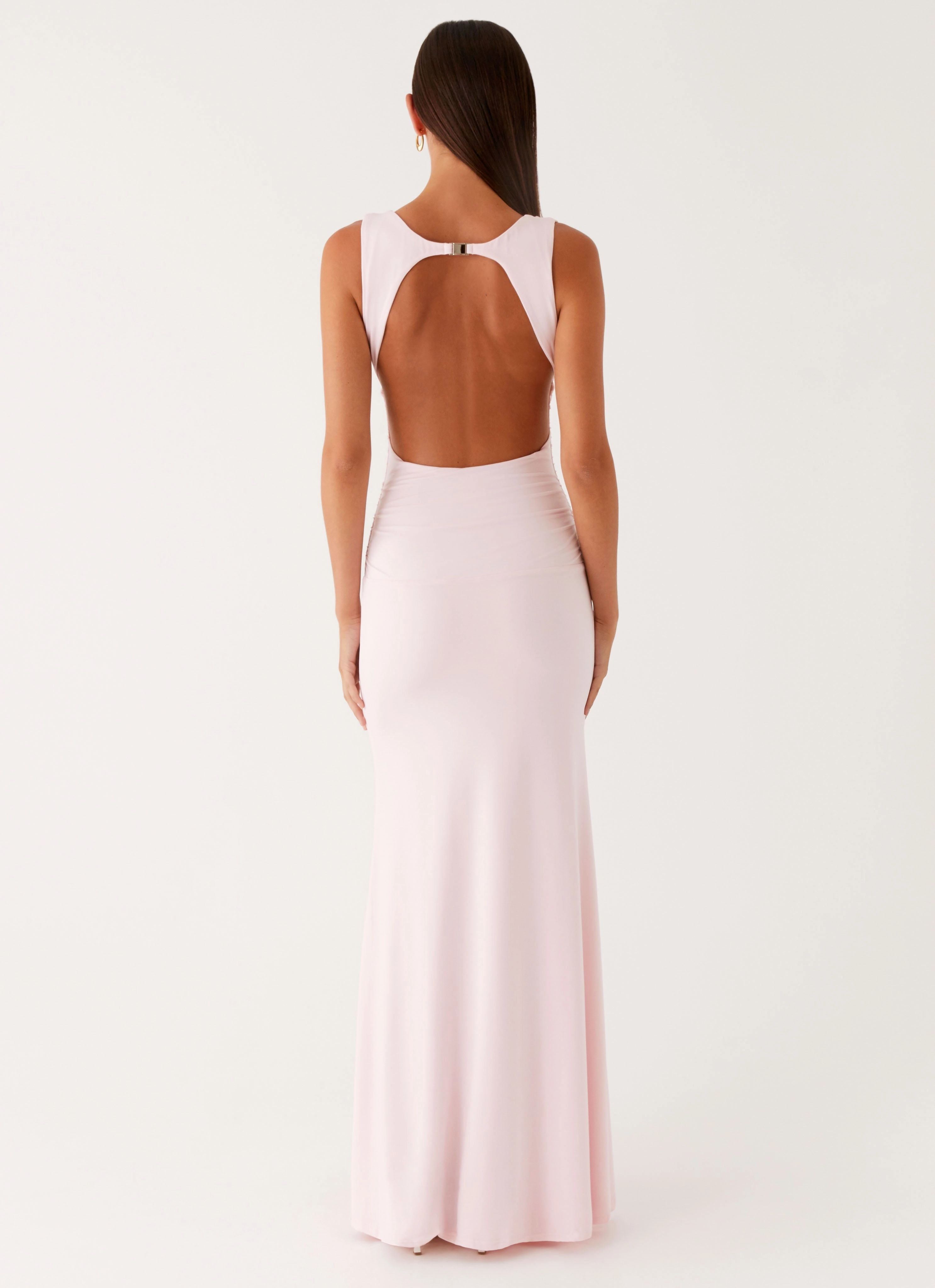 Sweet Mood Tailored Mood Cherry Sky Maxi Dress - Baby Pink