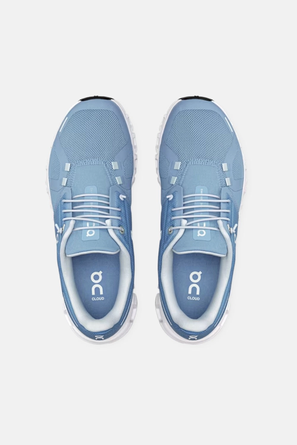 ON Running Women's Cloud 6 in Chambray & White back to school Orthopedic Impact Zones