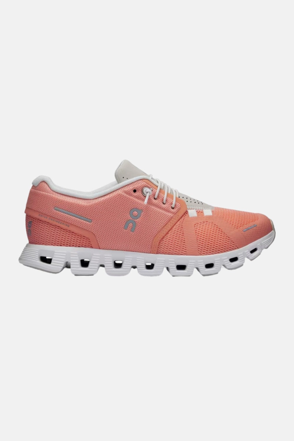 Stretch Lace System Moisture Wicking Fabric On Running Womens Cloud 5 Sneakers in Flamingo Pearl