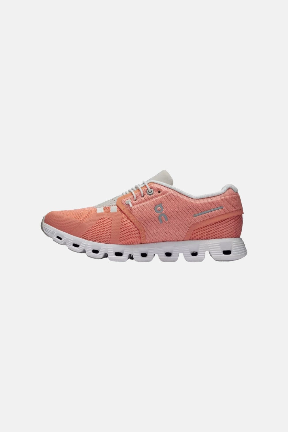 On Running Womens Cloud 5 Sneakers in Flamingo Pearl Torsion Stability Systems