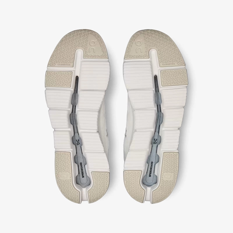 On Running Womens Cloudrift Sneakers in White Frost Clean Lines