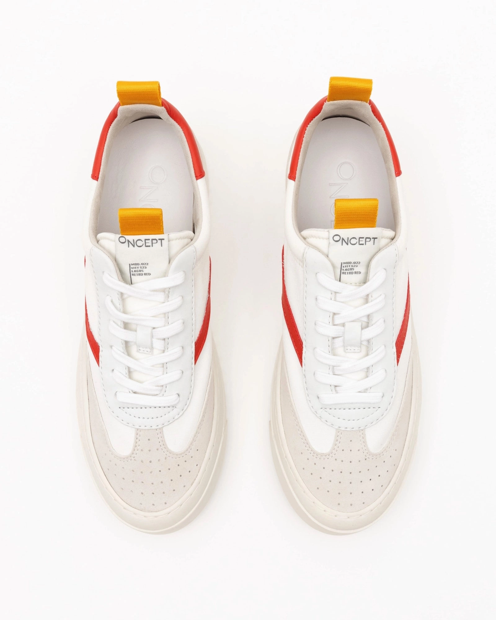 Oncept Lagos in Retro Red Breathable Insoles Abrasion Guard