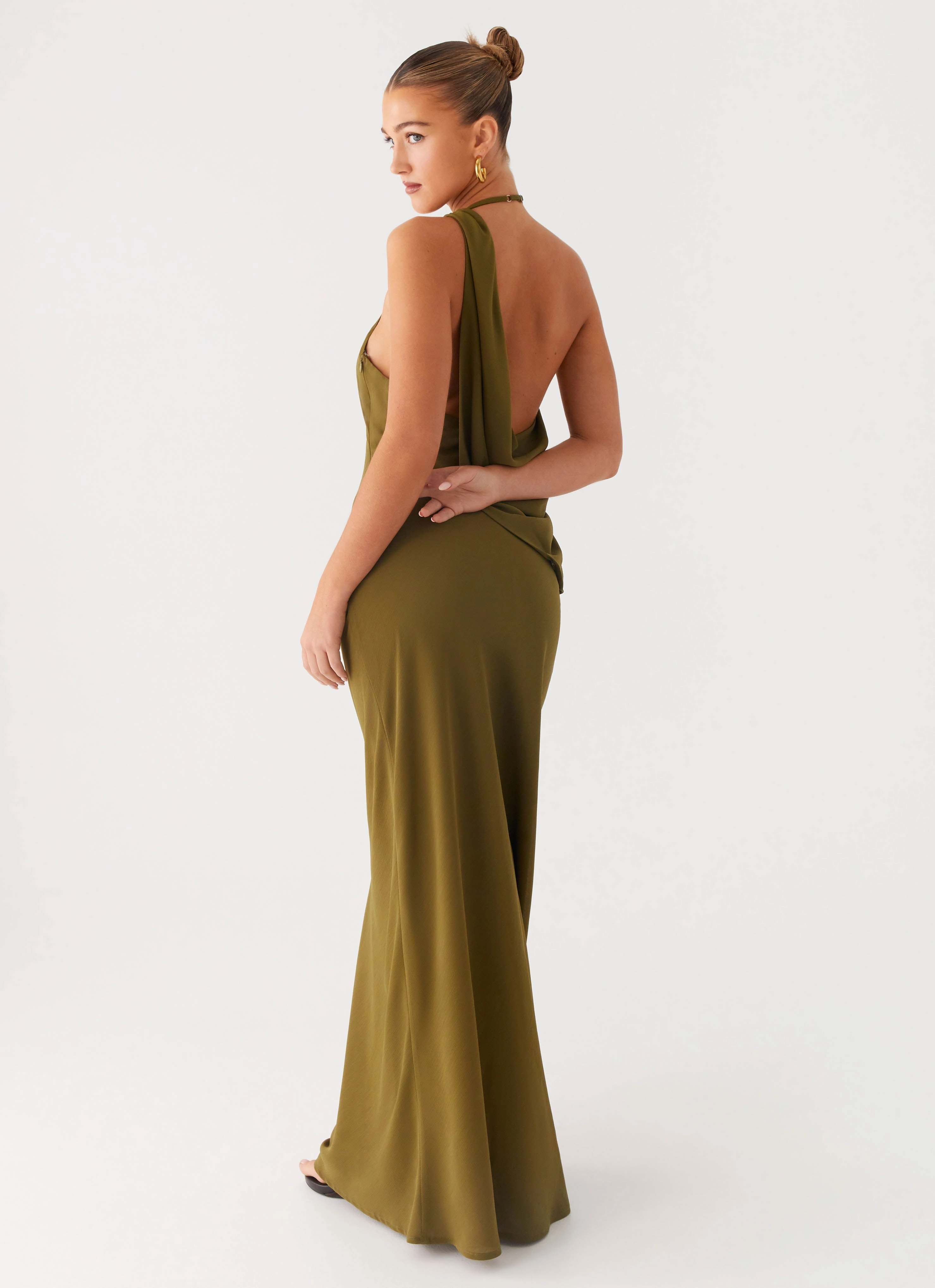 Soft Harmony Opal Glow Maxi Dress - Khaki