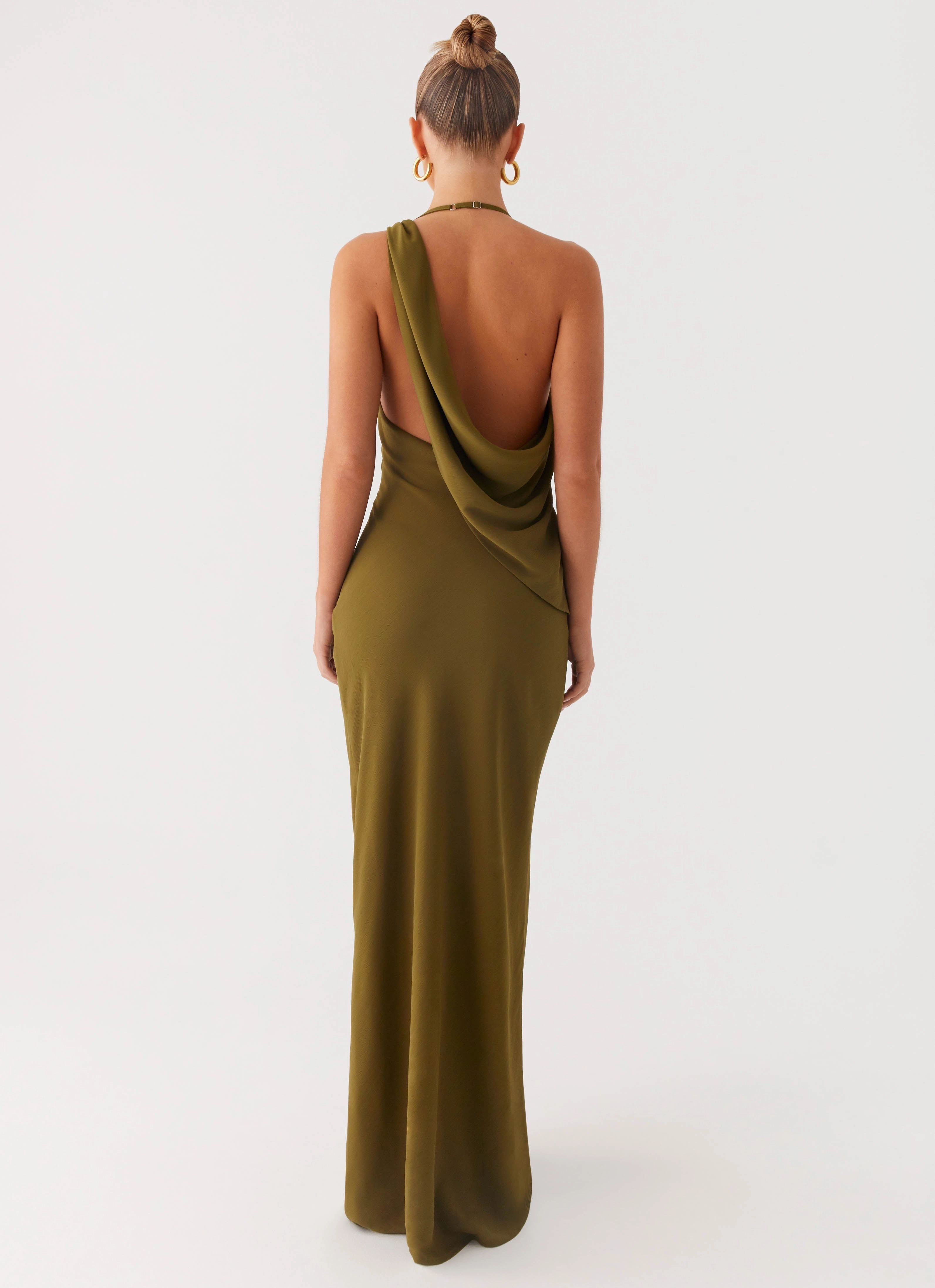 Flattering Shape Design Opal Glow Maxi Dress - Khaki