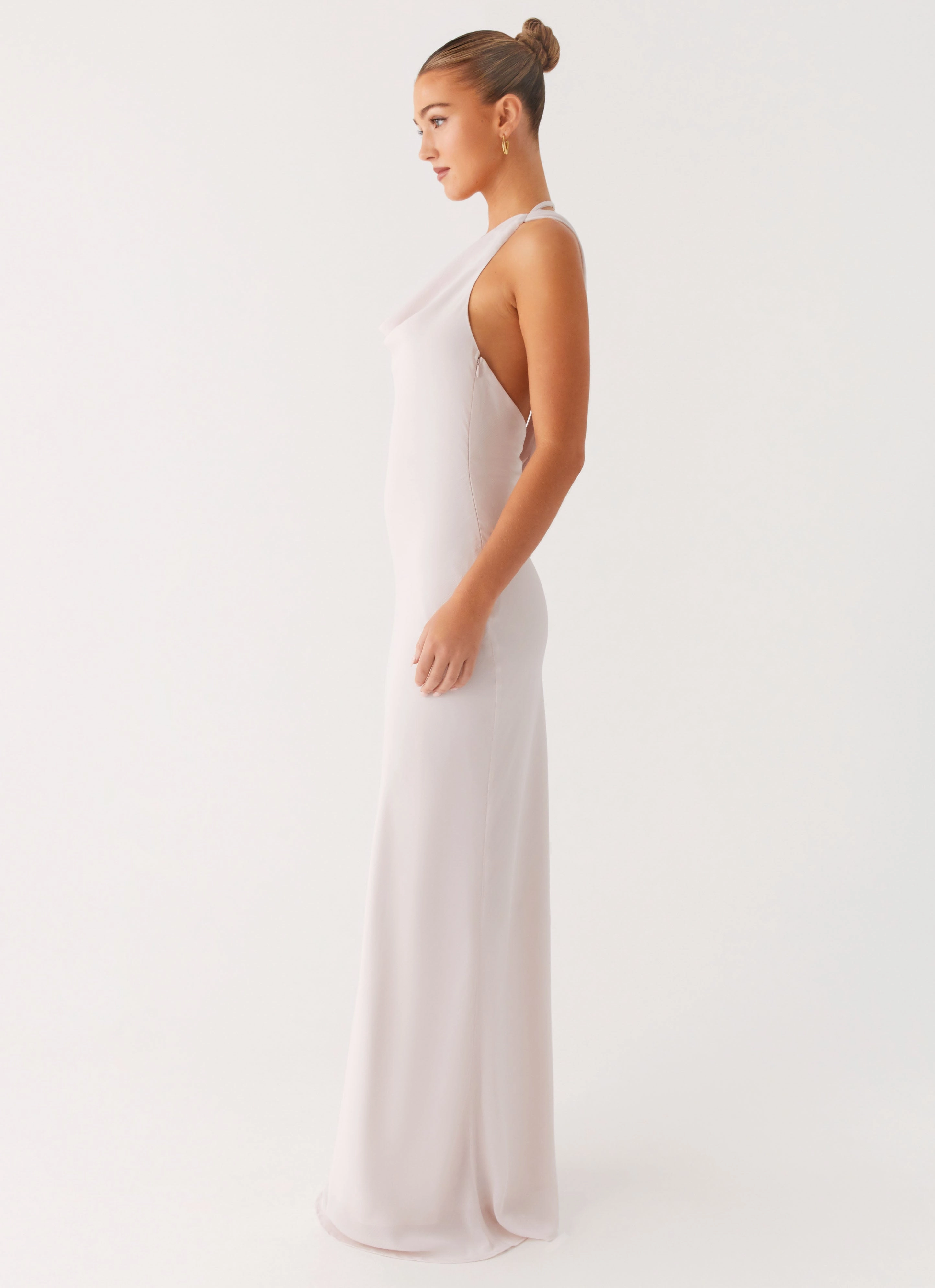 Opal Glow Maxi Dress - Off White Drawstring-Waist Ethically-Made