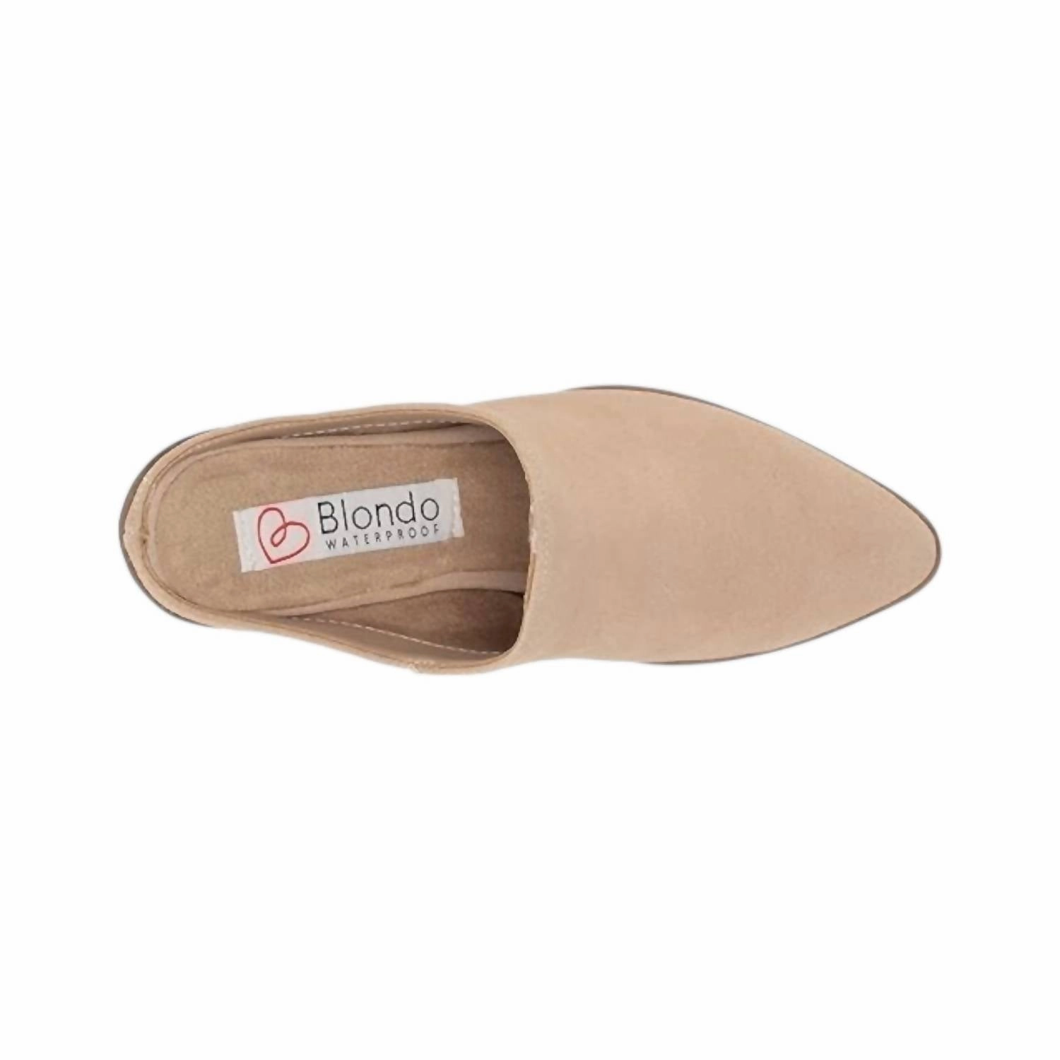 Toe Box Room Anti scratch Women's Nicole Suede Mule In Sand Suede