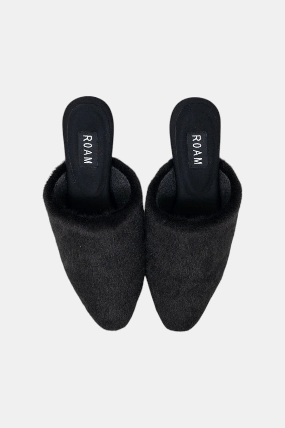 Roam Long Luxe Cloud Heel in Black Faux Fur Brunch Look